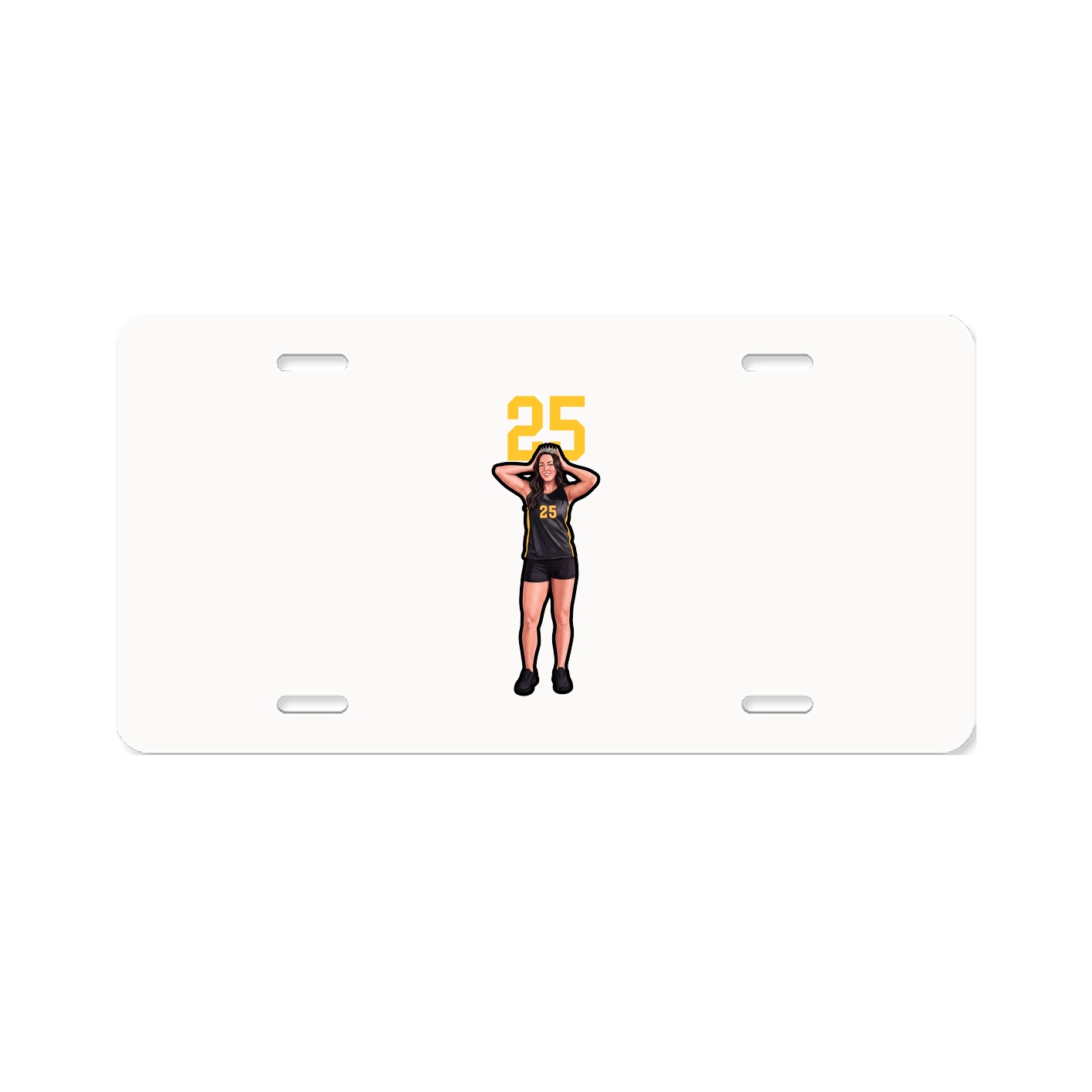 License Plate — Number Top in Classic