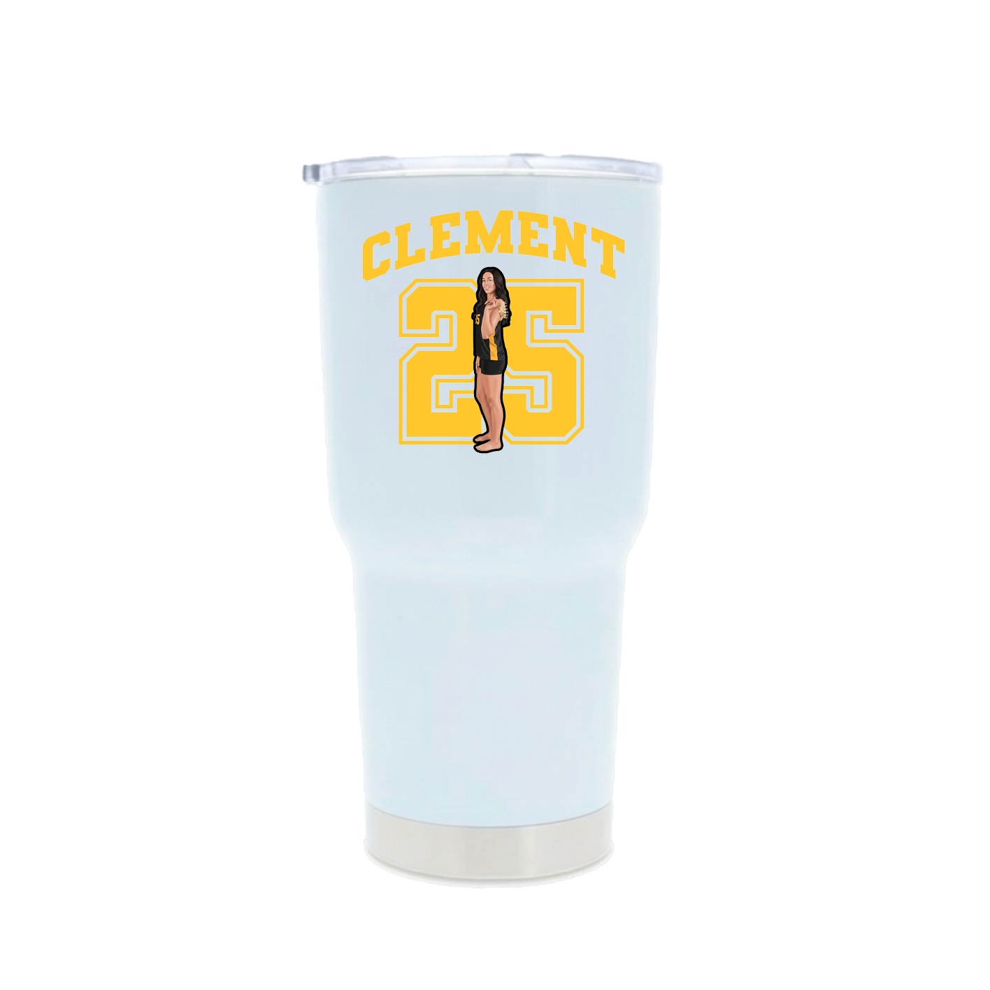 30oz Stainless Steel Tumbler — Number in White