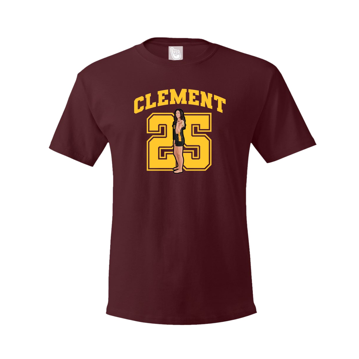 Tee — Number in Maroon