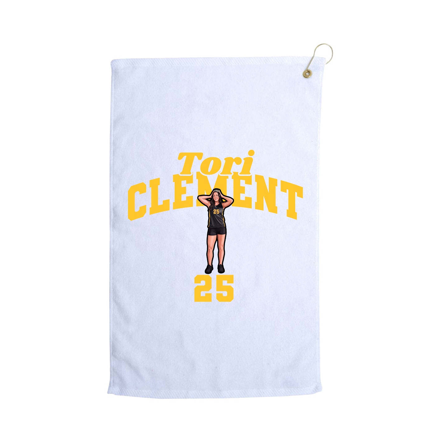 Golf Towel — Signature Arch in White