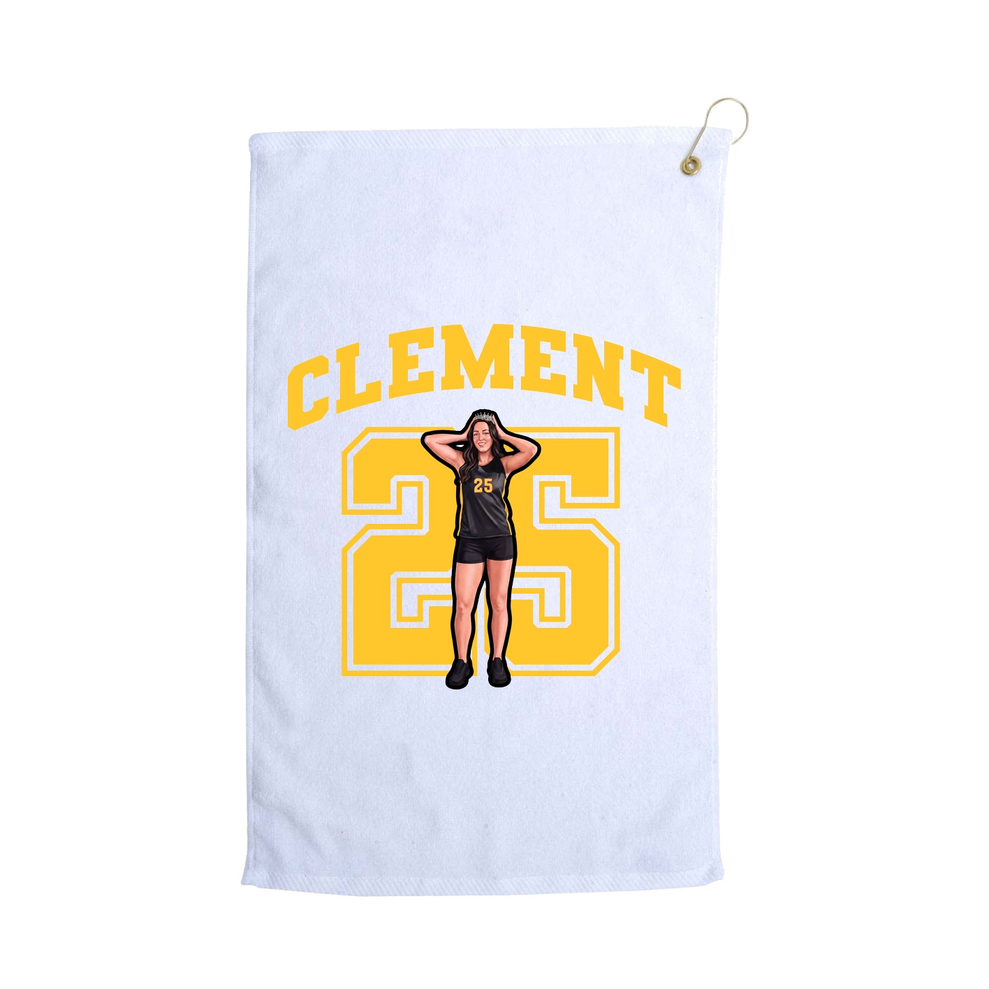 Golf Towel — Number in White