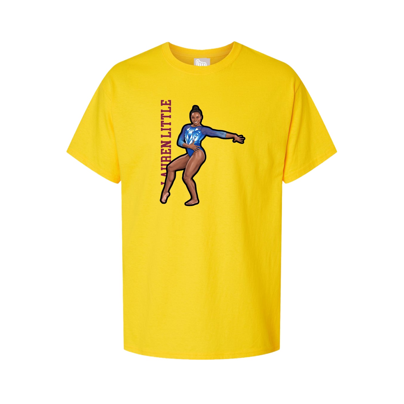Tee — Name Vertical in Gold