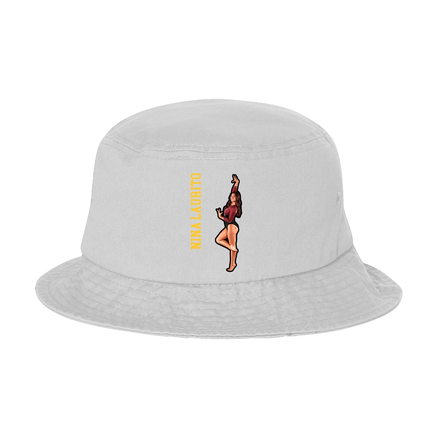 Bucket Cap — Name Vertical in White