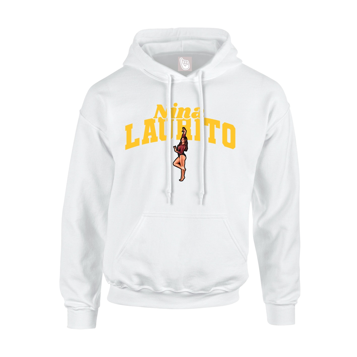 Youth Hoodie — Signature Arch in White