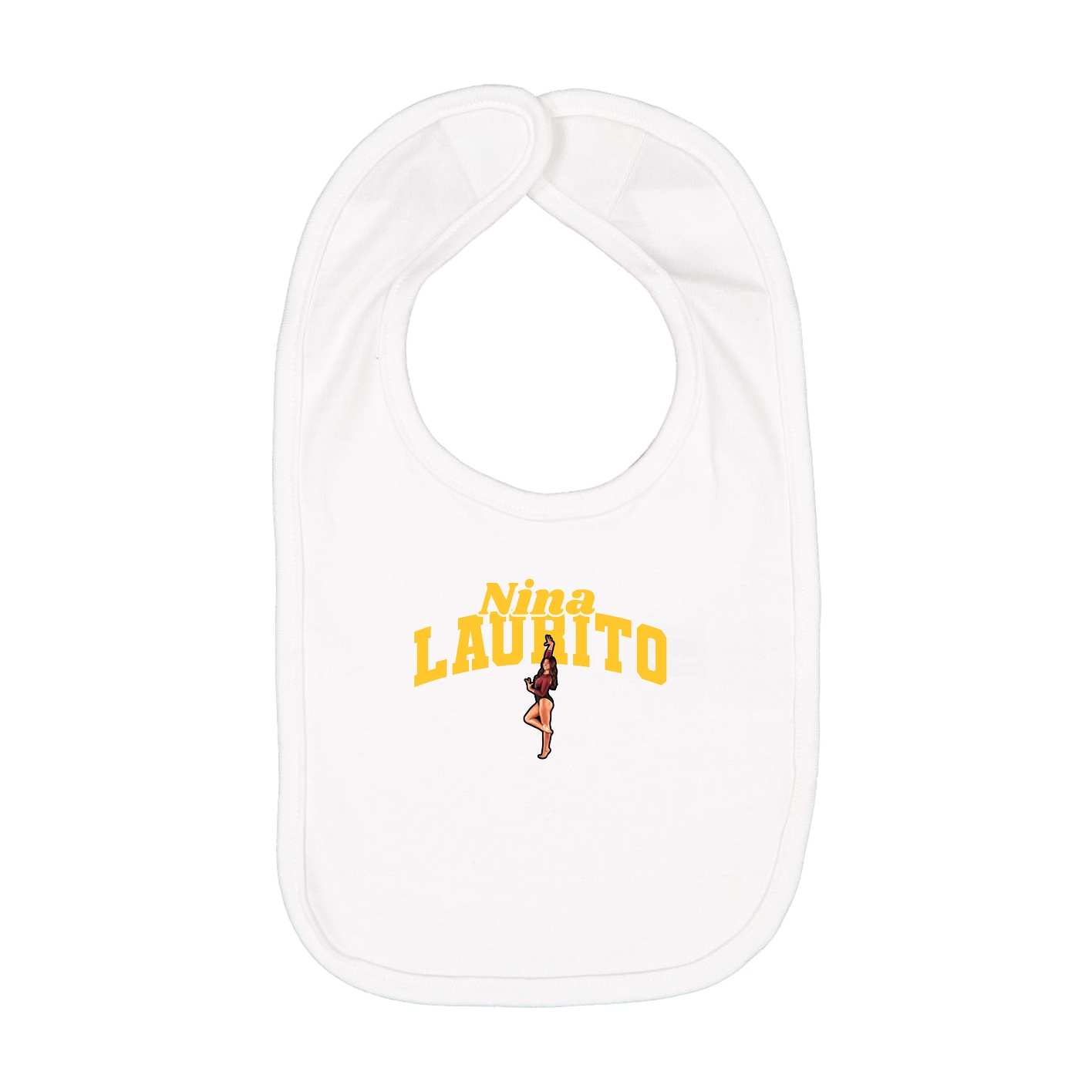 Infant Bib — Signature Arch in White