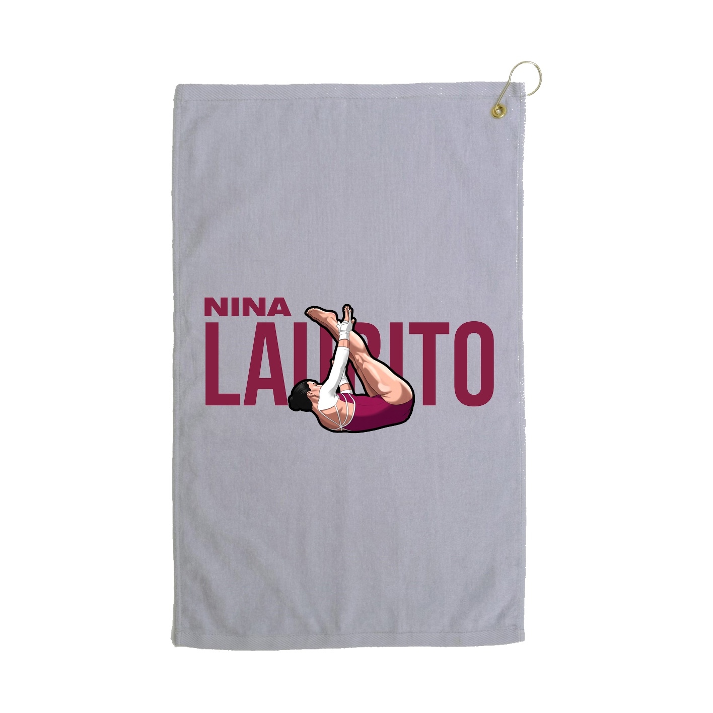 Golf Towel — Player Name in Grey