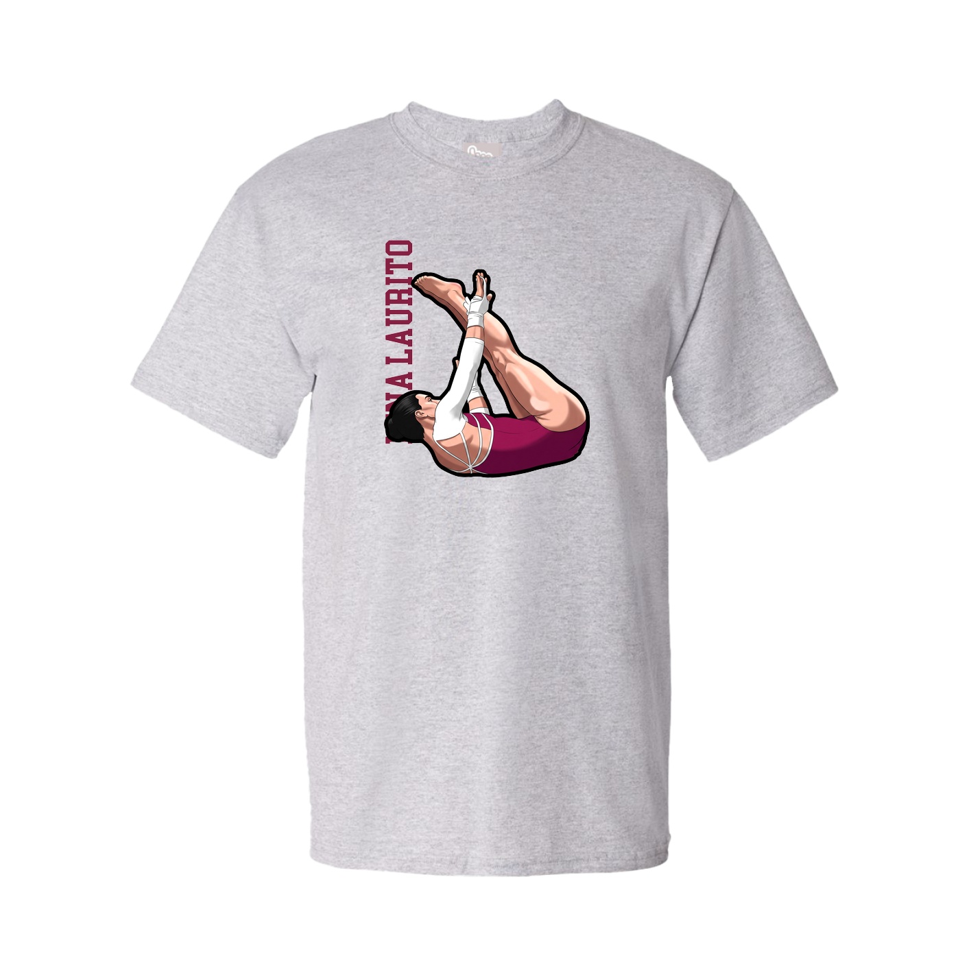 Youth Tee — Name Vertical in Grey