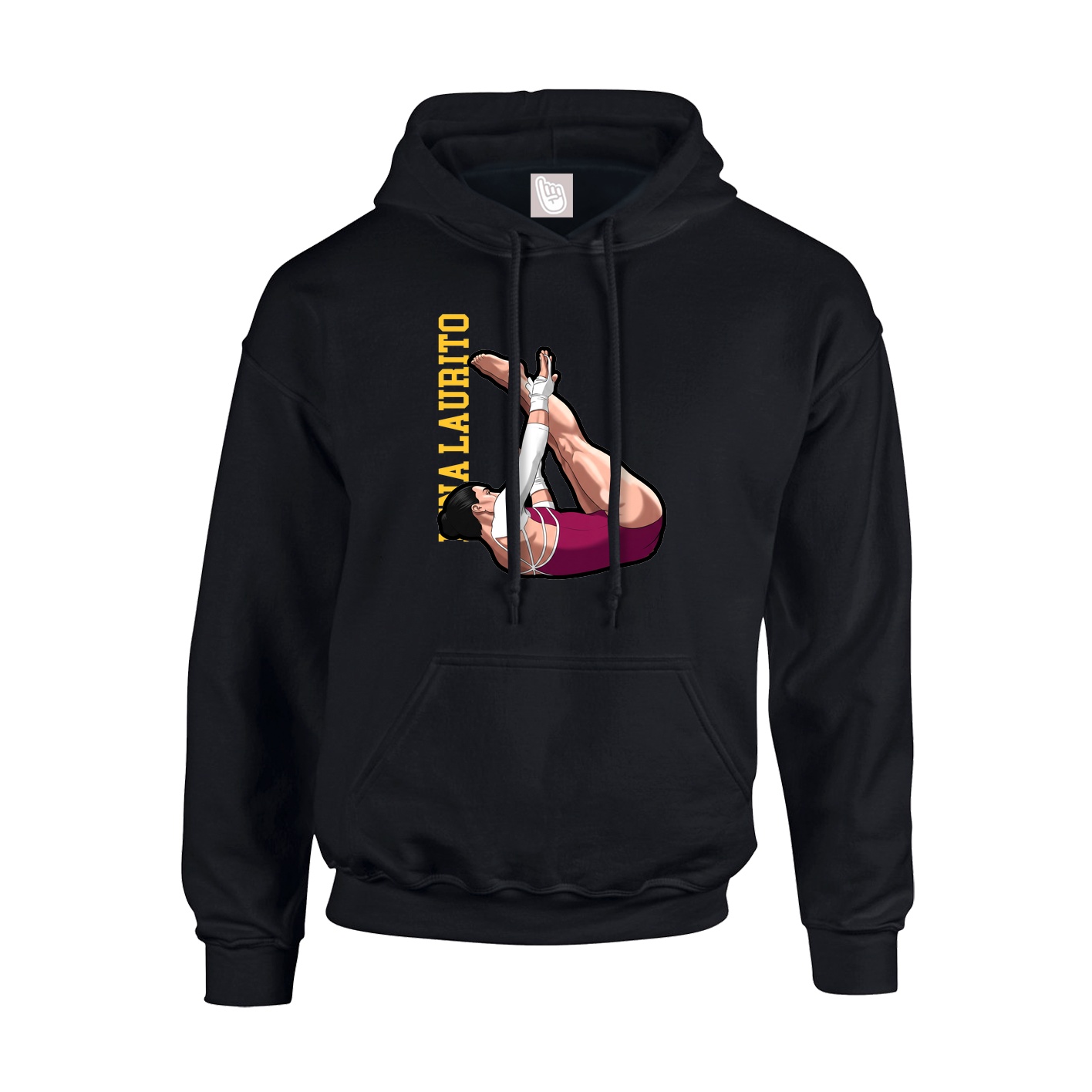 Youth Hoodie — Name Vertical in Black