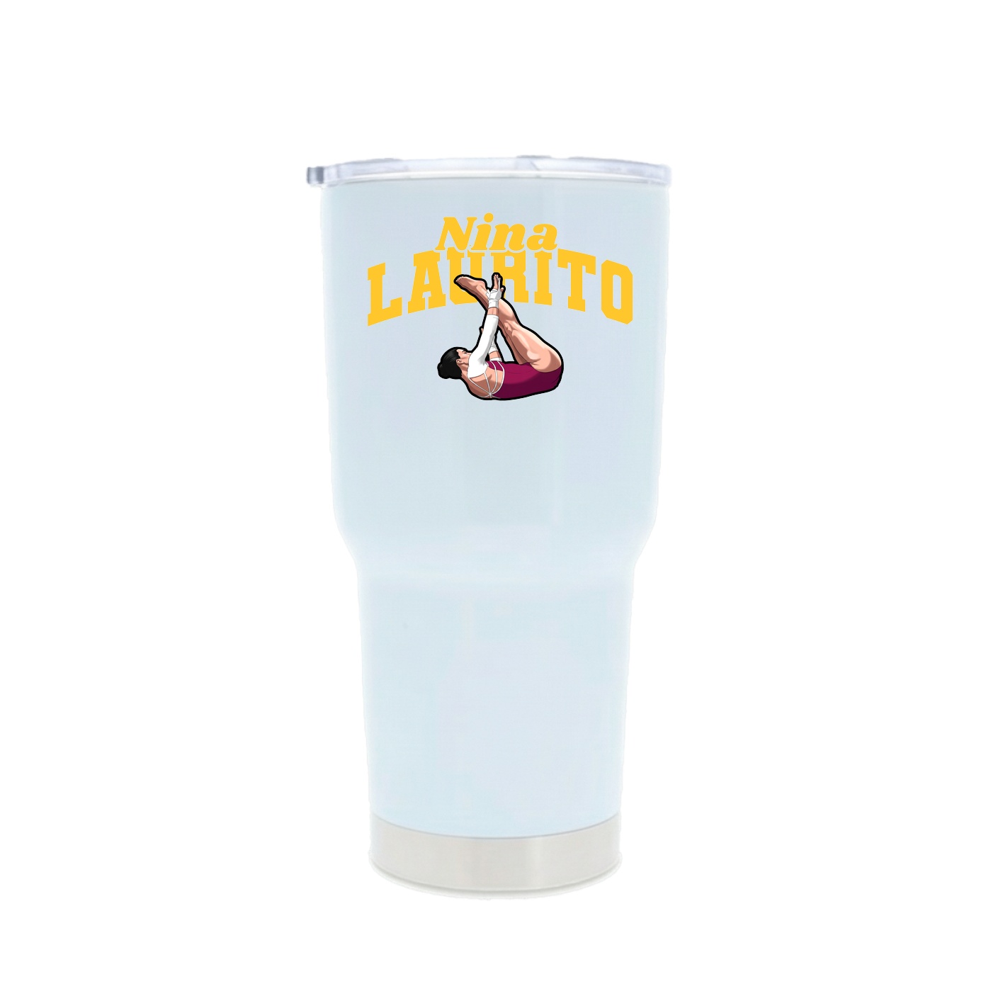 30oz Stainless Steel Tumbler — Signature Arch in White