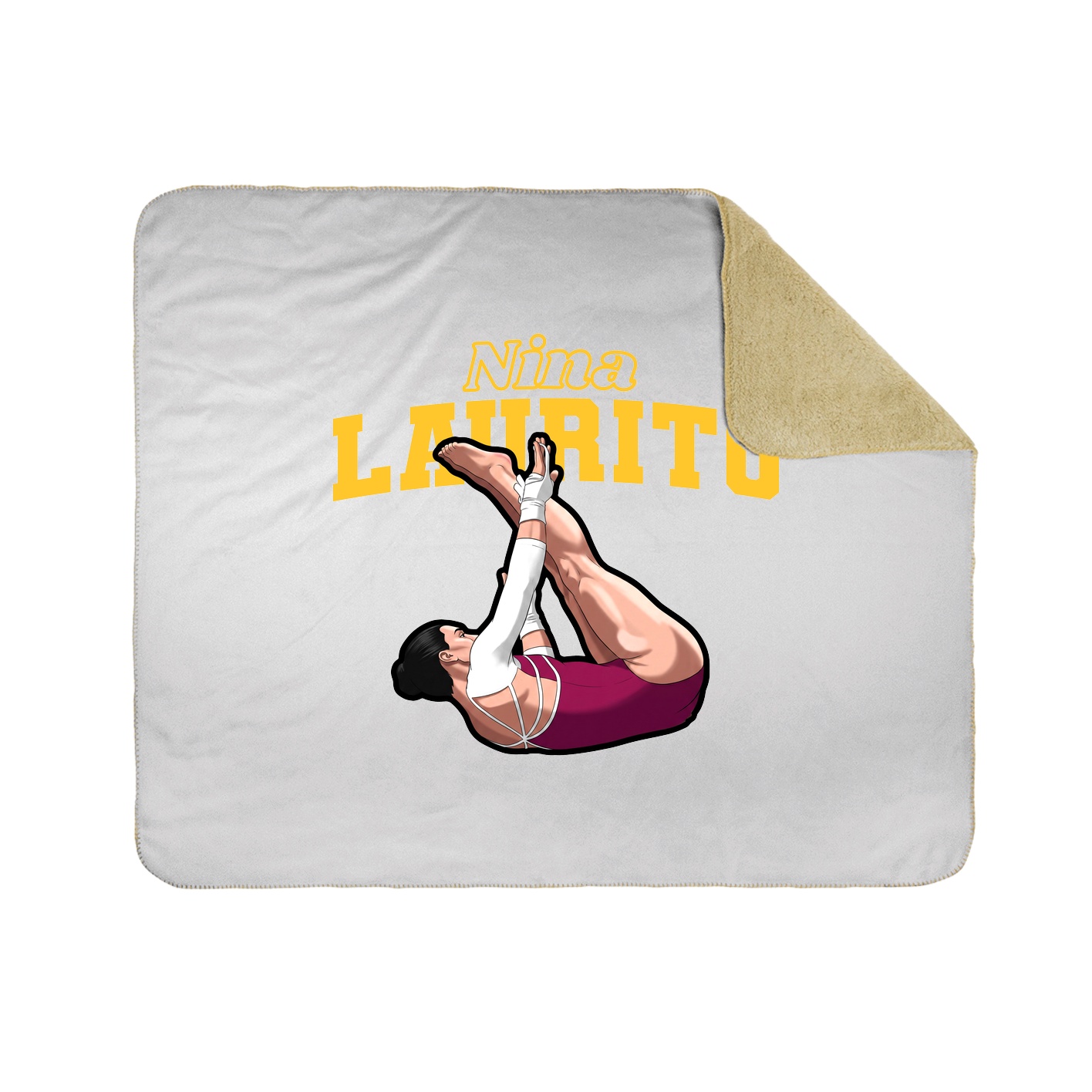 Throw Blanket — Name Arch in White