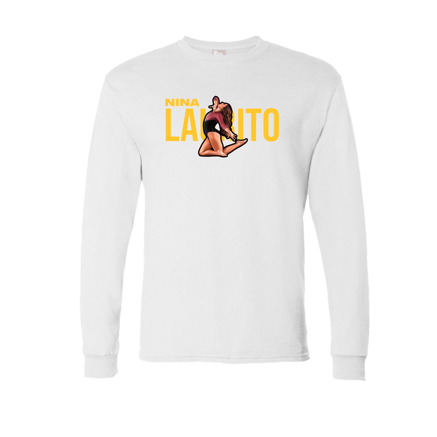 Long Sleeve Tee — Player Name in White