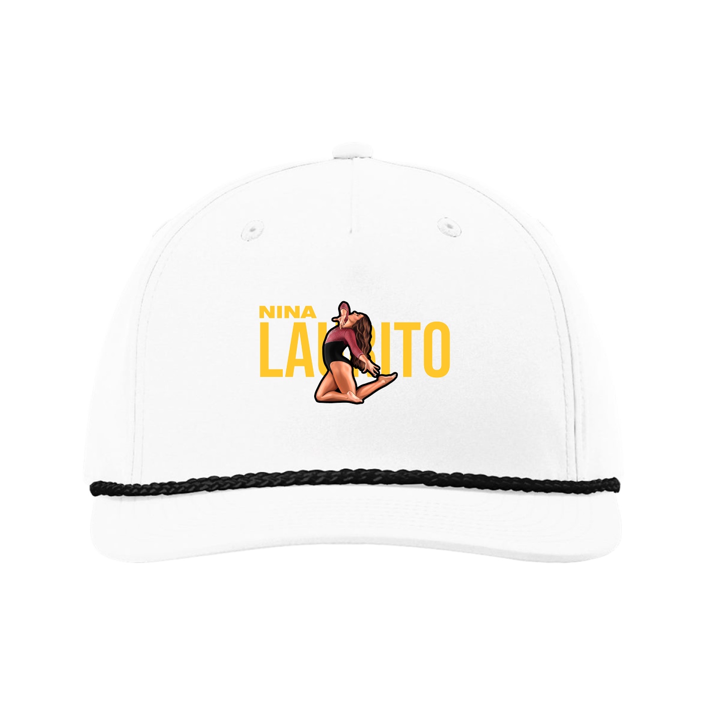 Five-Panel Classic Rope Cap — Player Name in White
