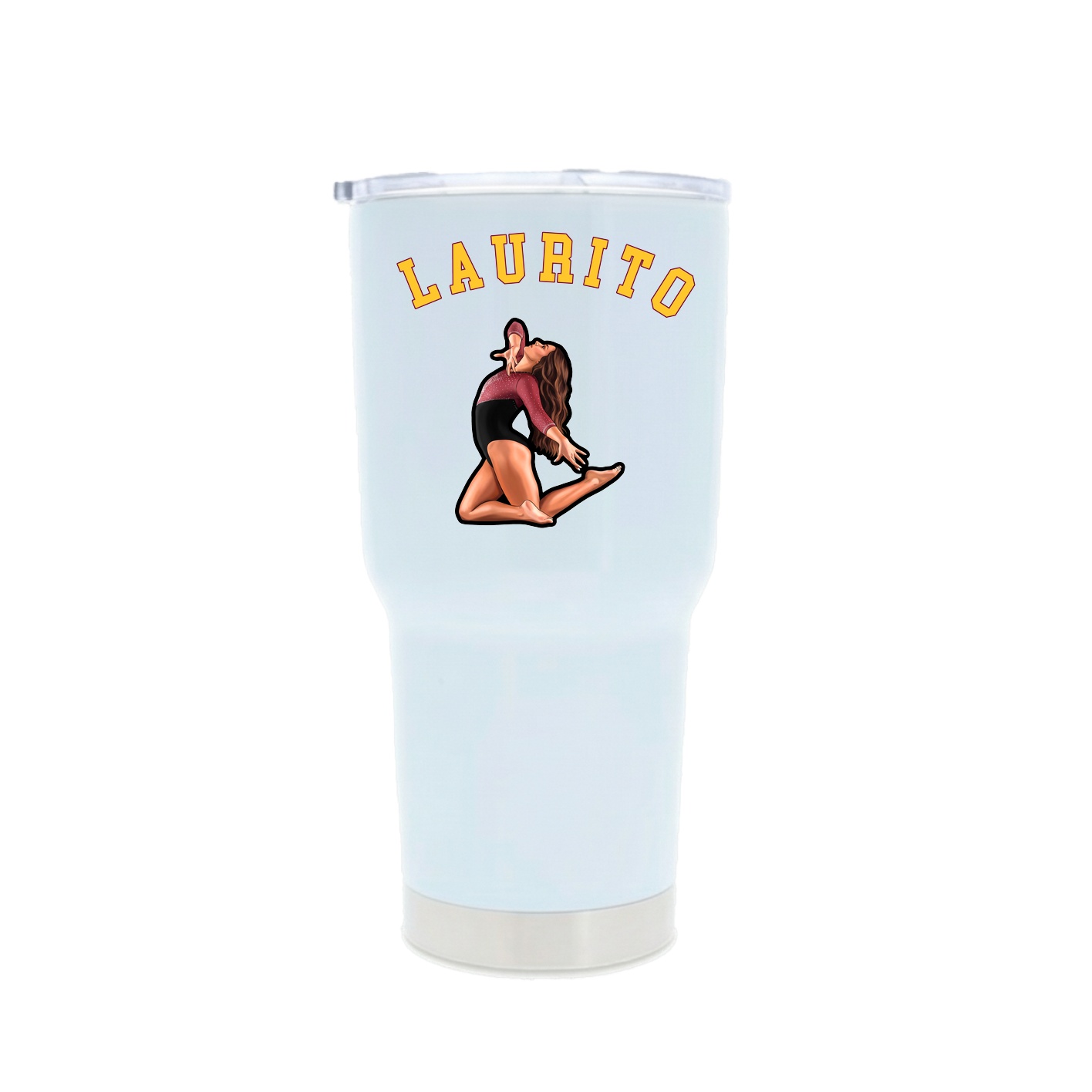 30oz Stainless Steel Tumbler — Shirsey Arch in White