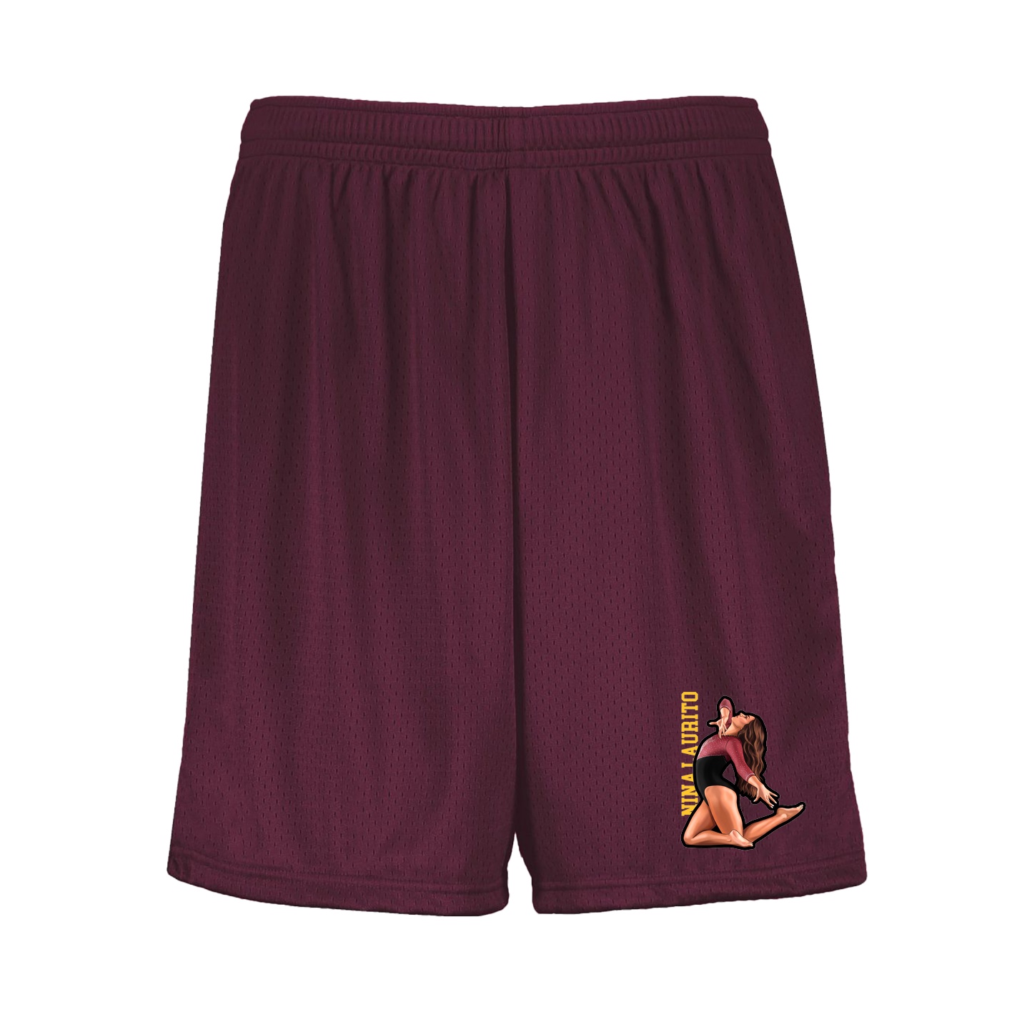 Shorts — Name Vertical in Maroon