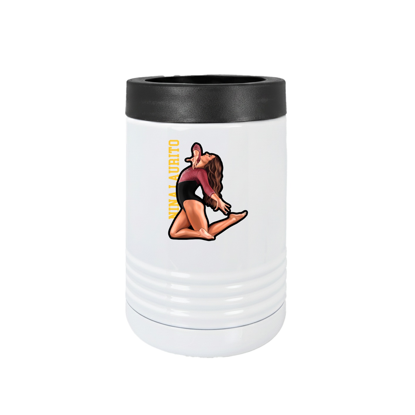 Beverage Holder — Name Vertical in White