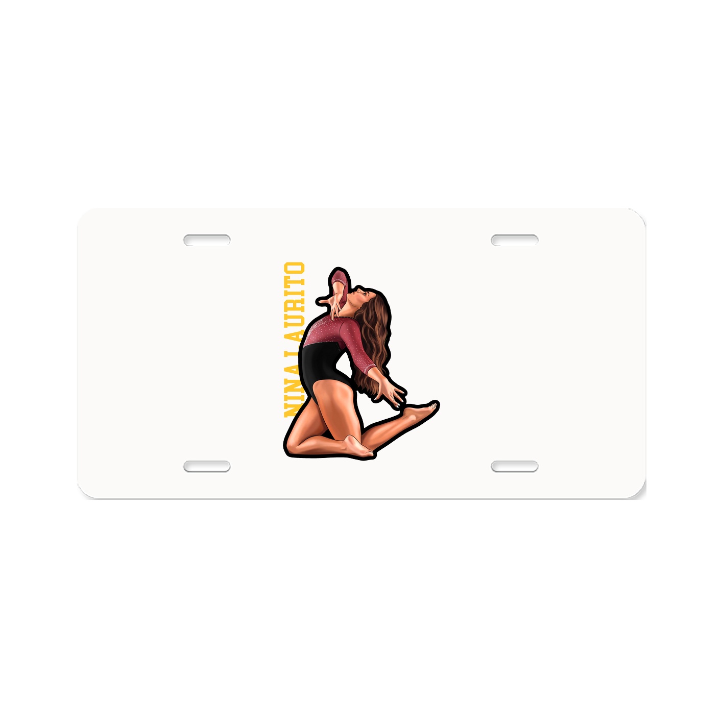 License Plate — Name Vertical in Classic