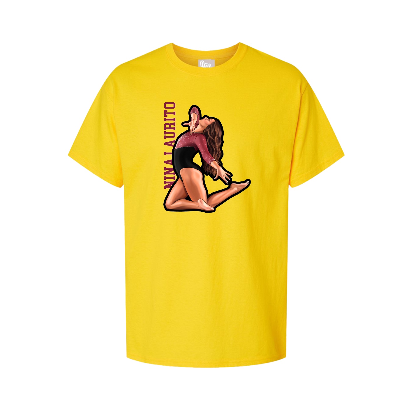 Tee — Name Vertical in Gold