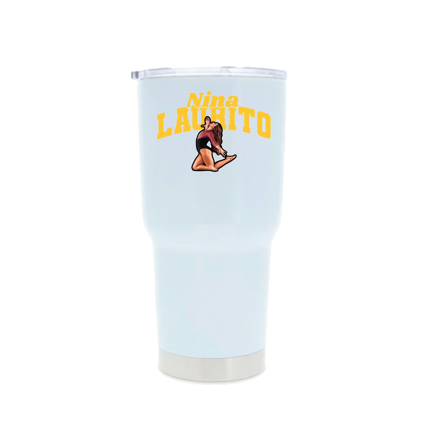 30oz Stainless Steel Tumbler — Signature Arch in White