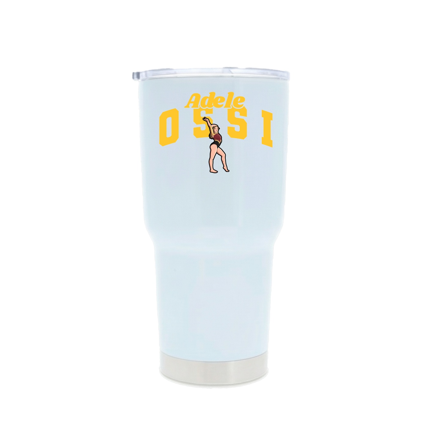 30oz Stainless Steel Tumbler — Signature Arch in White