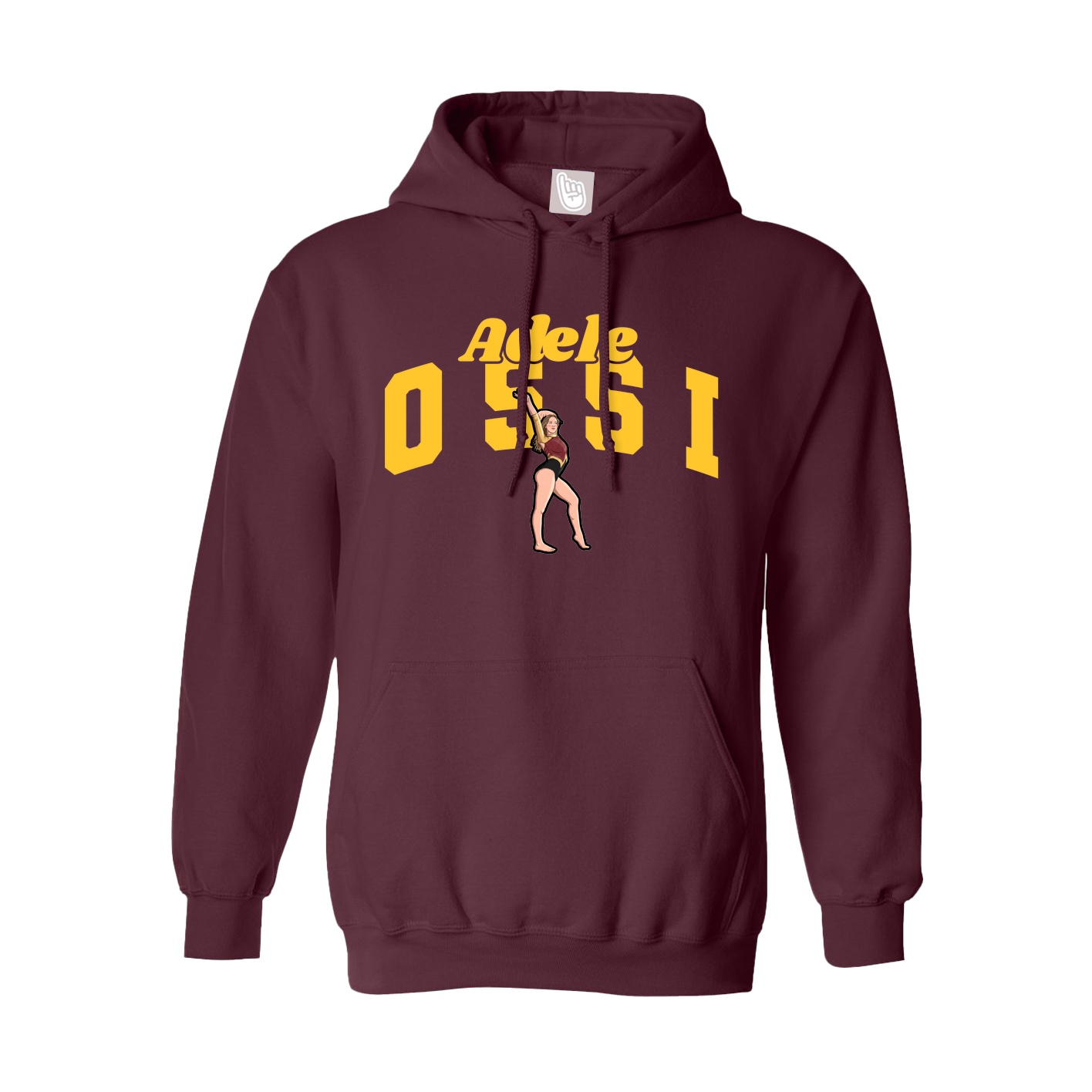 Hoodie — Signature Arch in Maroon