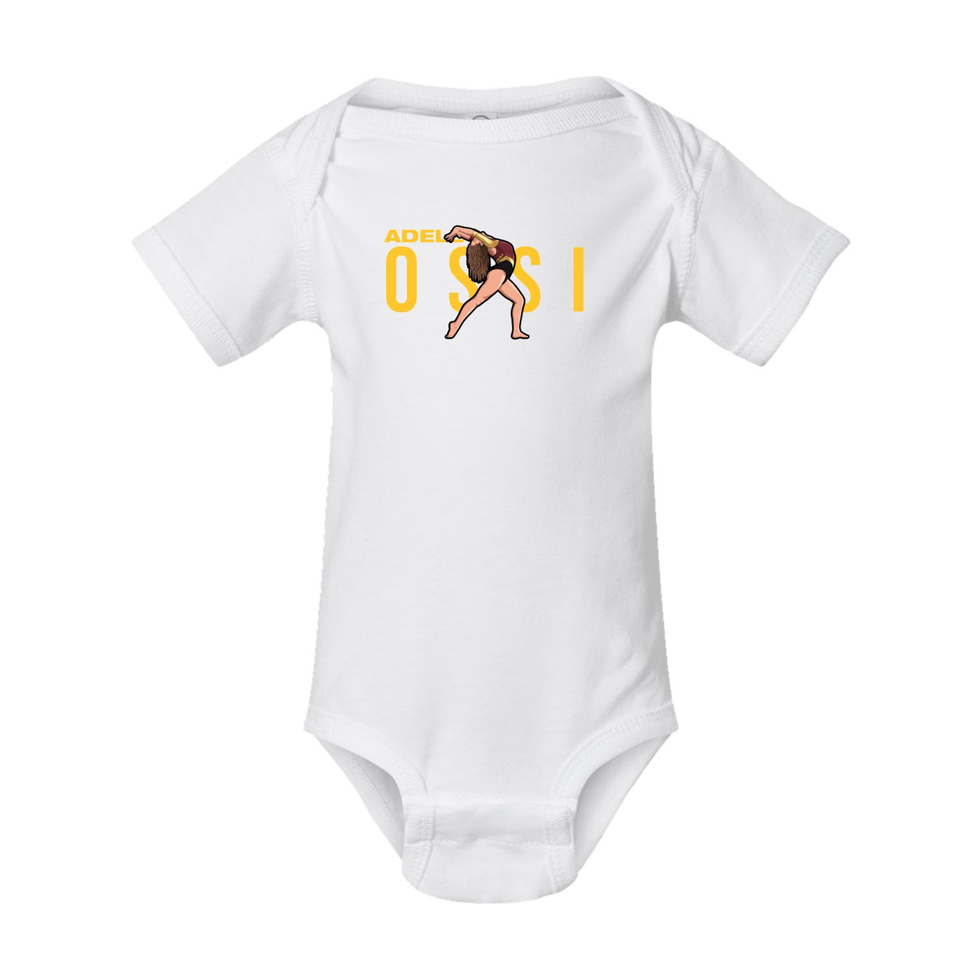 Baby Onesie — Player Name in White