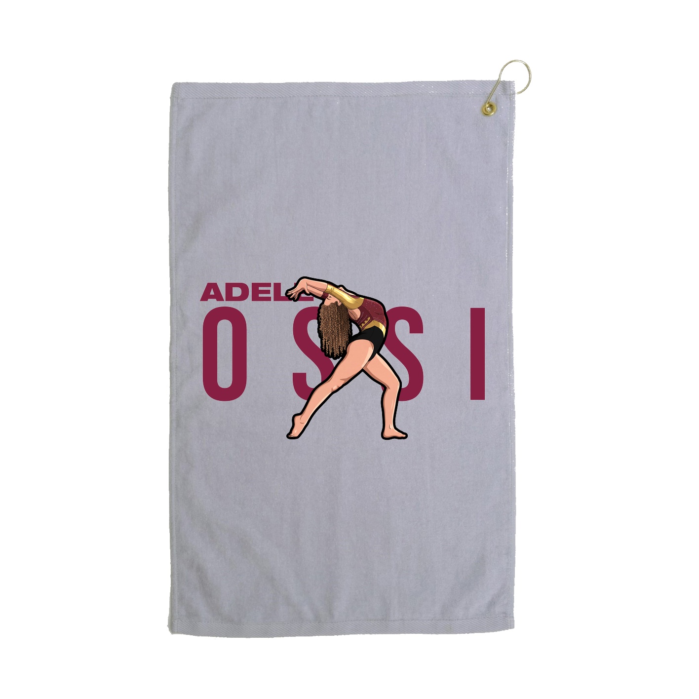 Golf Towel — Player Name in Grey
