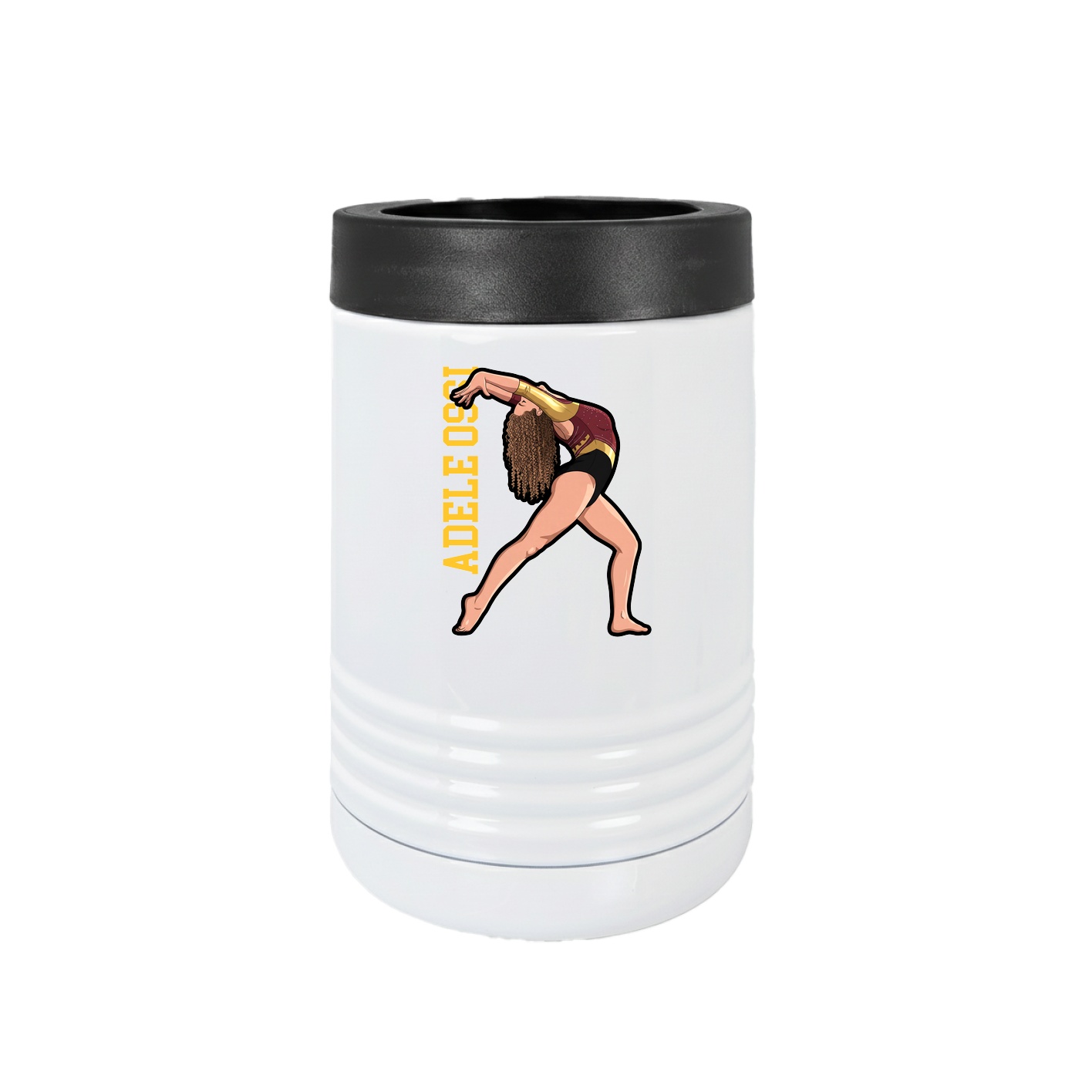 Beverage Holder — Name Vertical in White