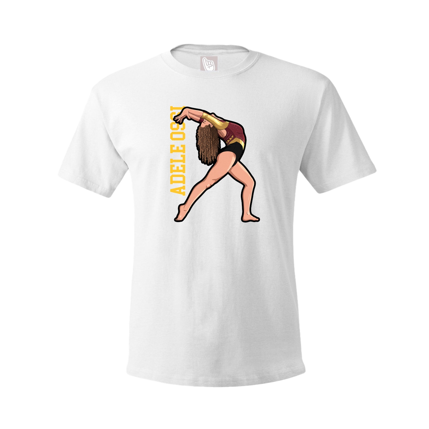 Tee — Name Vertical in White