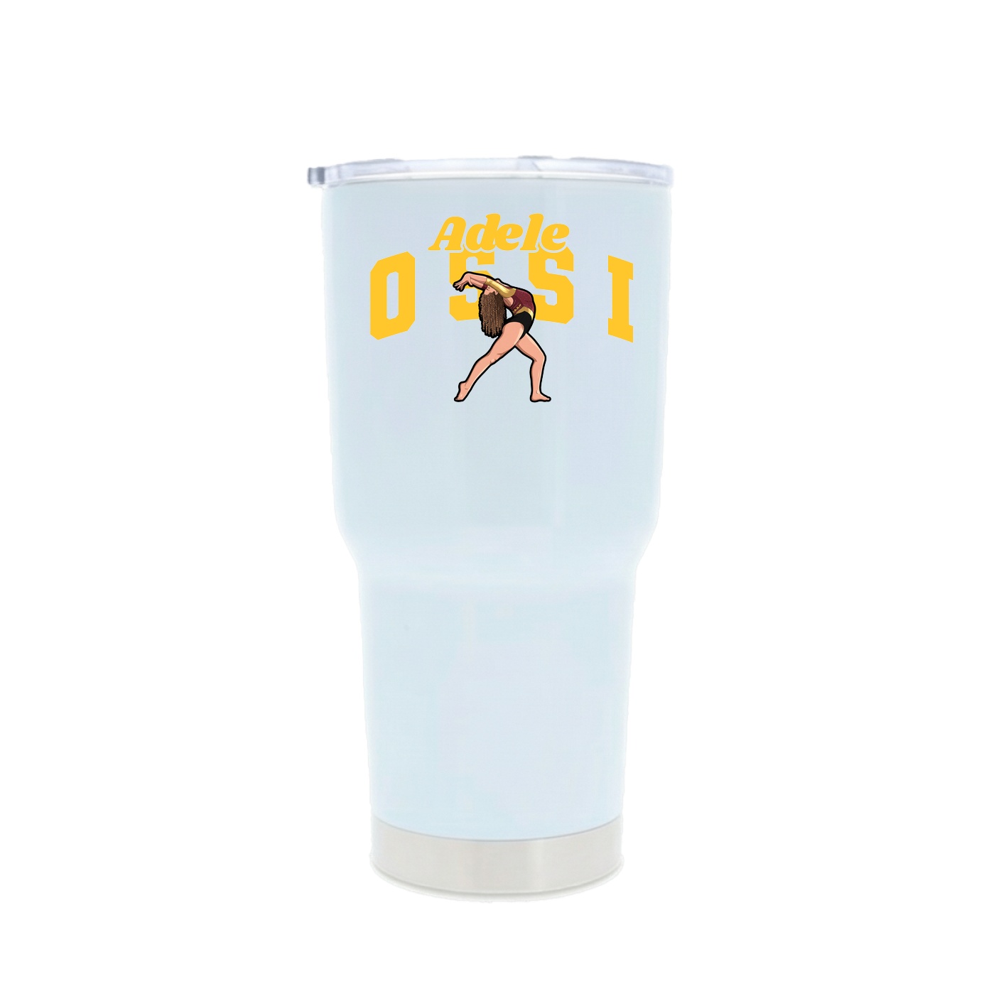 30oz Stainless Steel Tumbler — Signature Arch in White