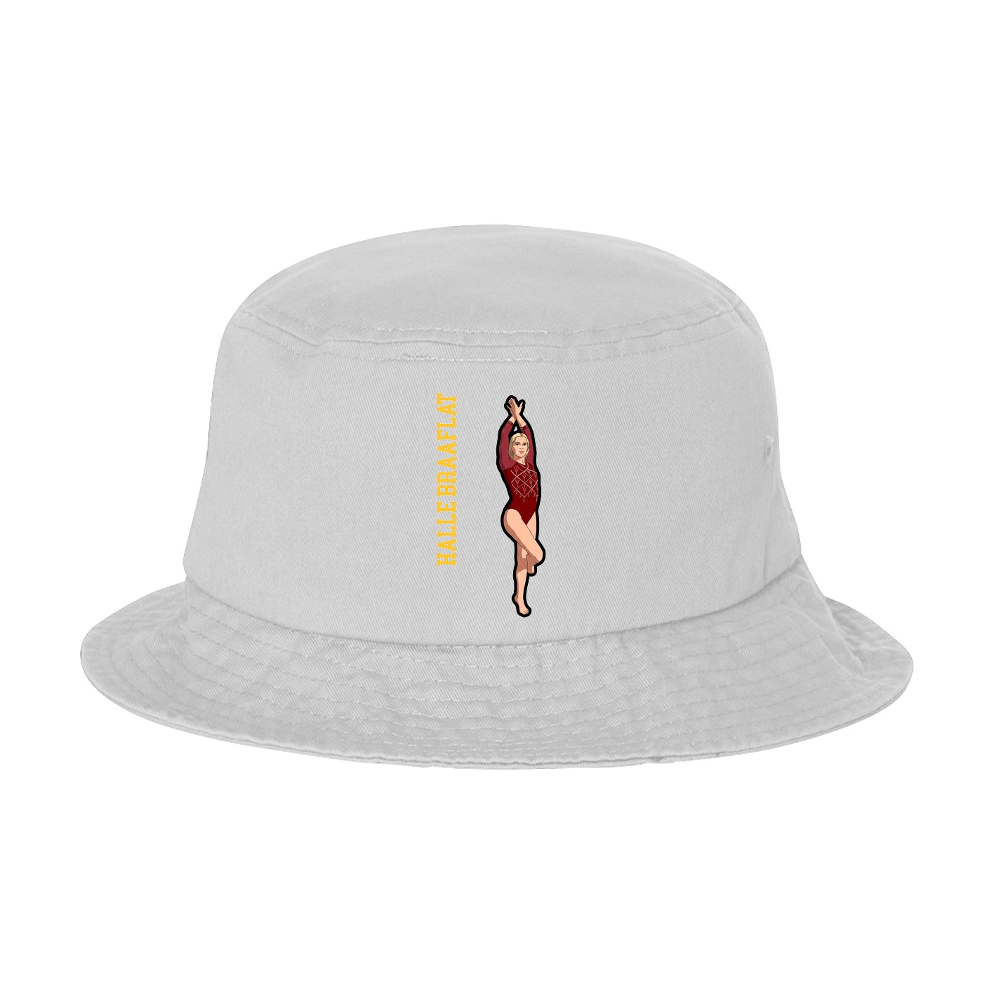 Bucket Cap — Name Vertical in White