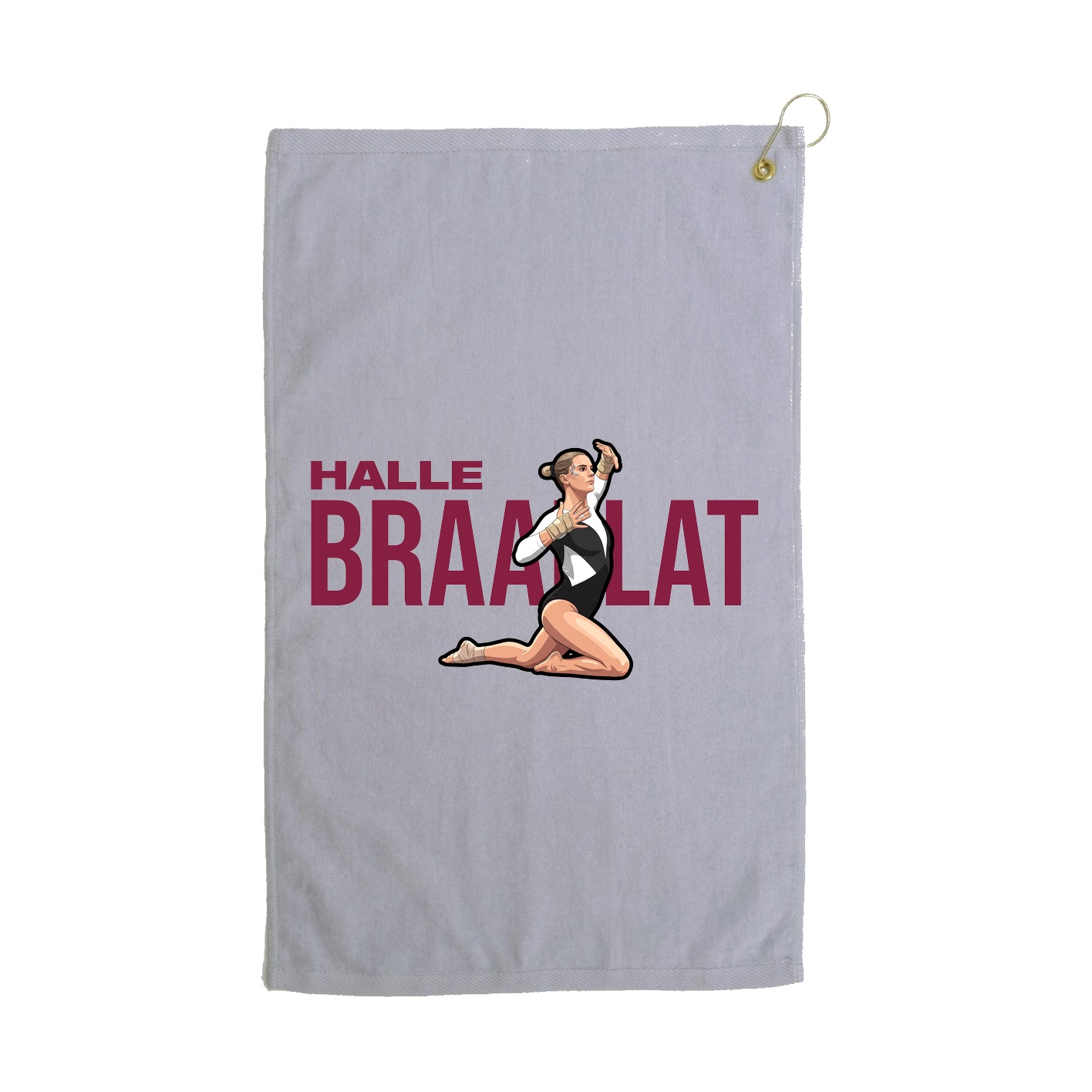 Golf Towel — Player Name in Grey