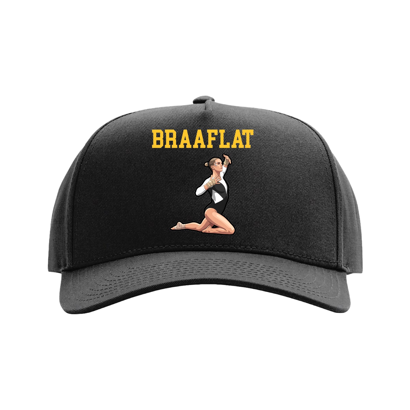 Full Fabric Five-Panel Champ Cap — Shirsey in Black