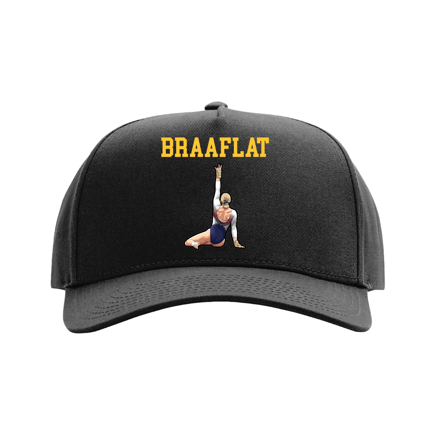 Full Fabric Five-Panel Champ Cap — Shirsey in Black