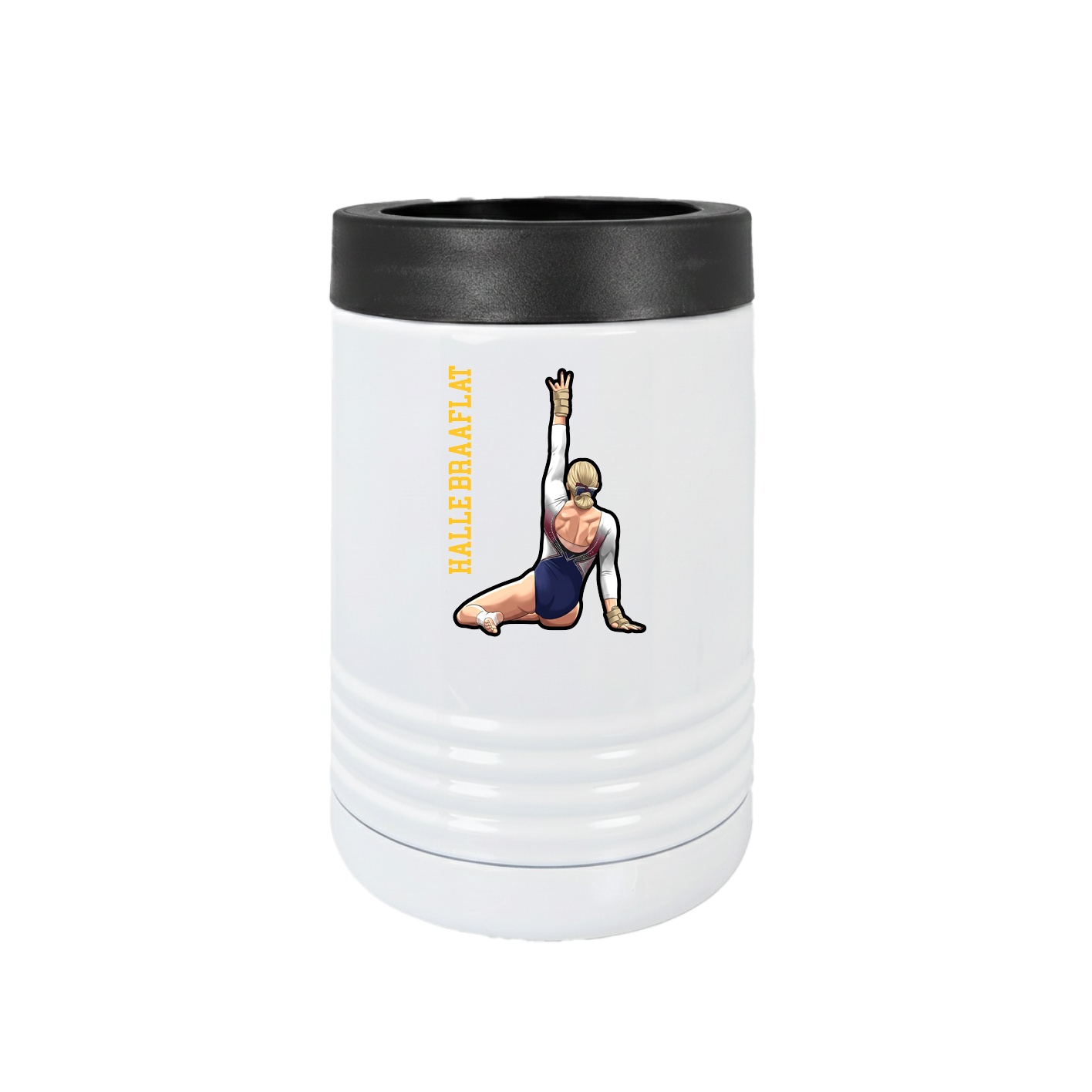 Beverage Holder — Name Vertical in White