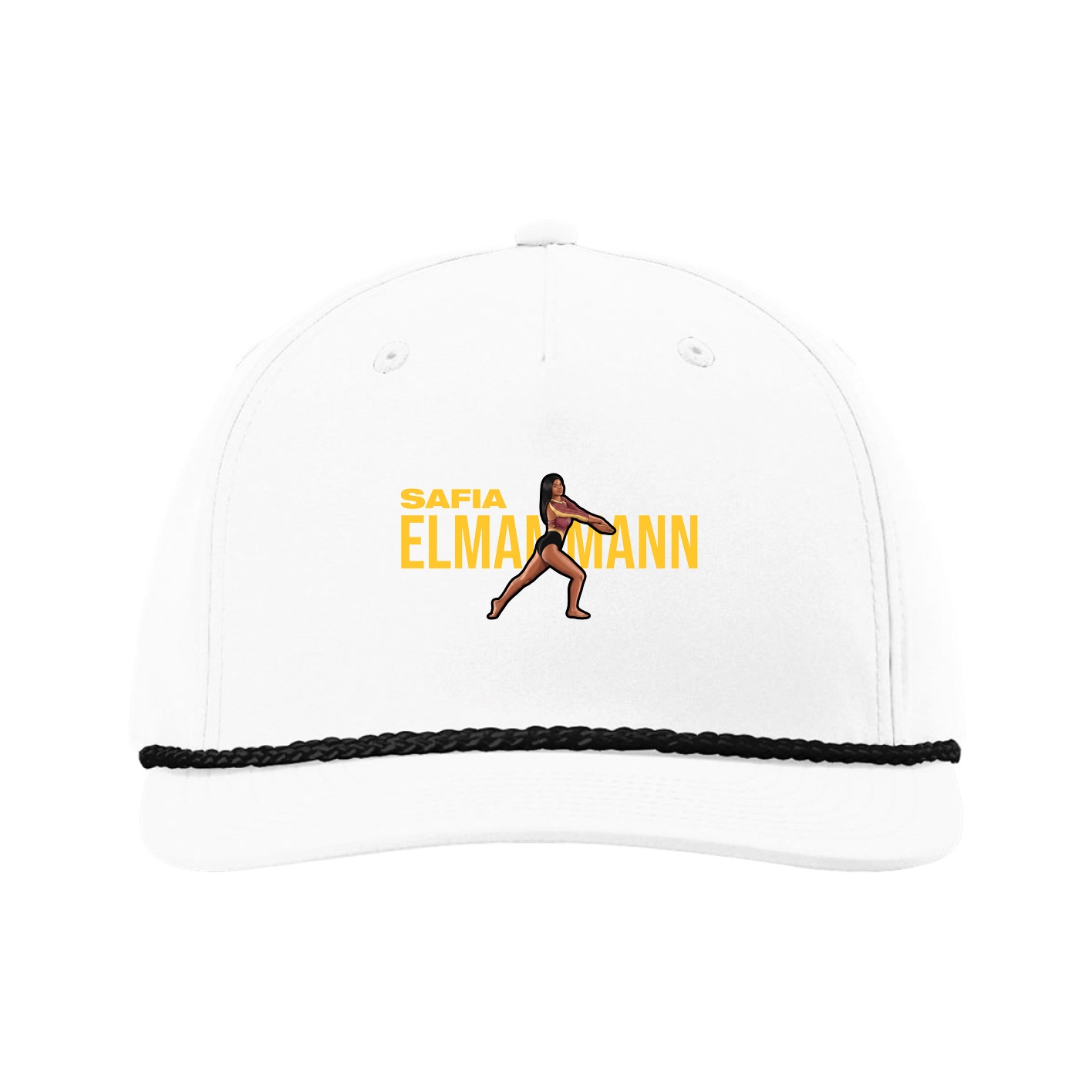 Five-Panel Classic Rope Cap — Player Name in White