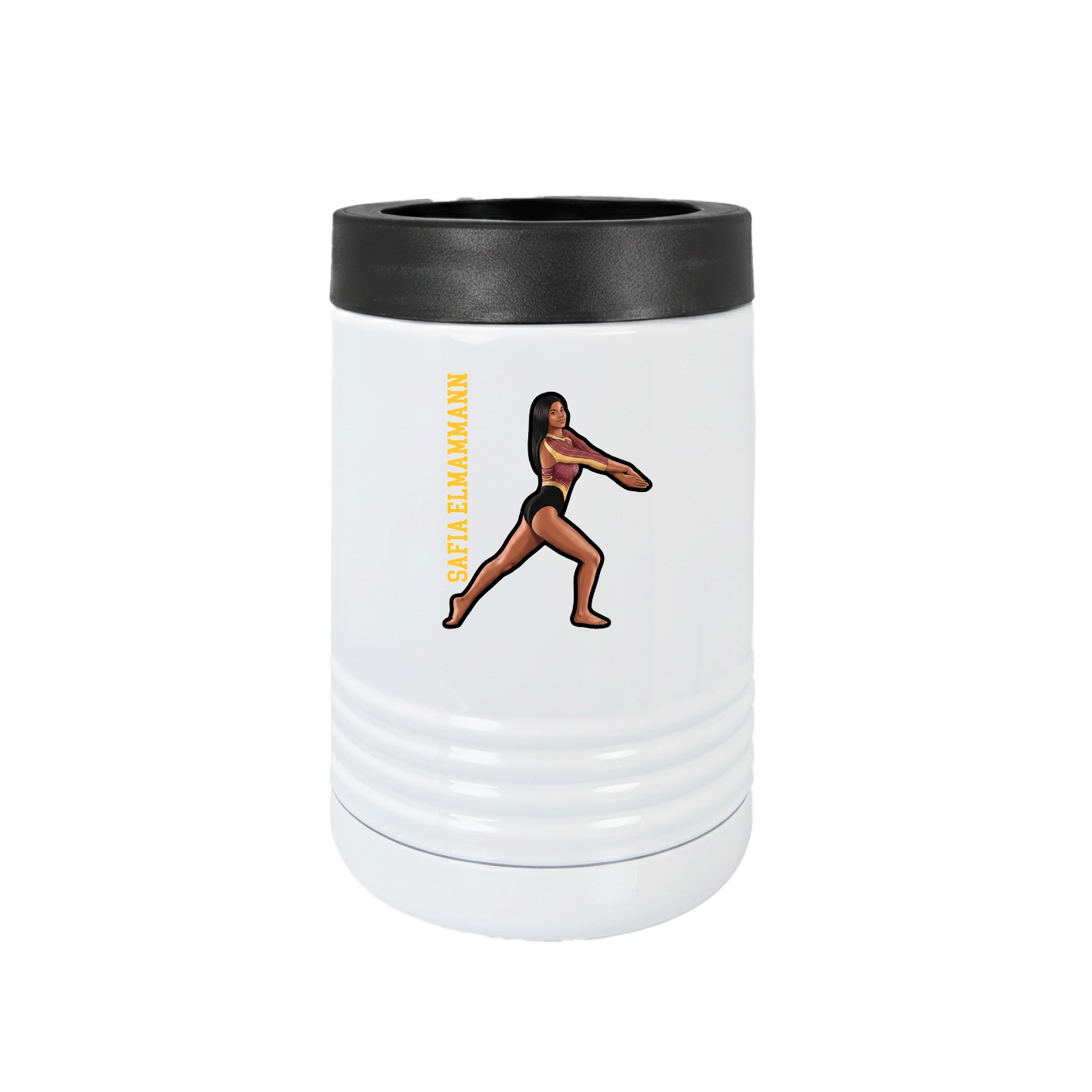 Beverage Holder — Name Vertical in White