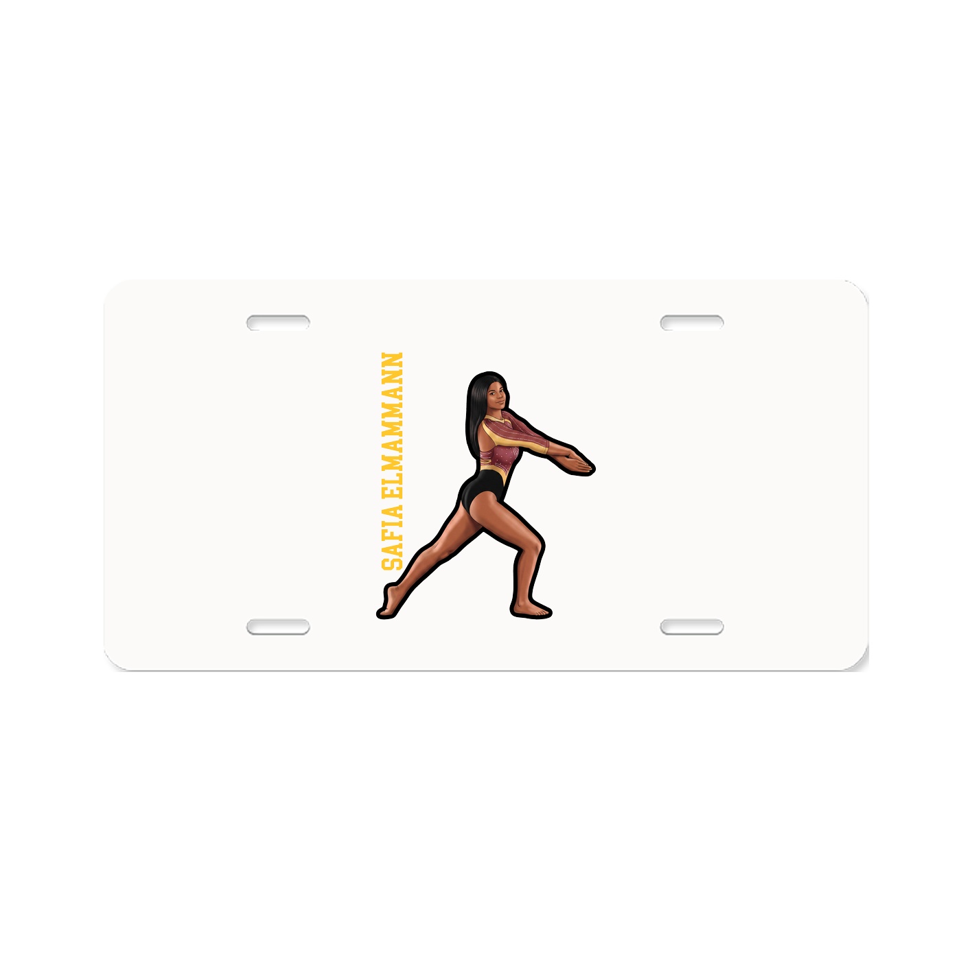 License Plate — Name Vertical in Classic