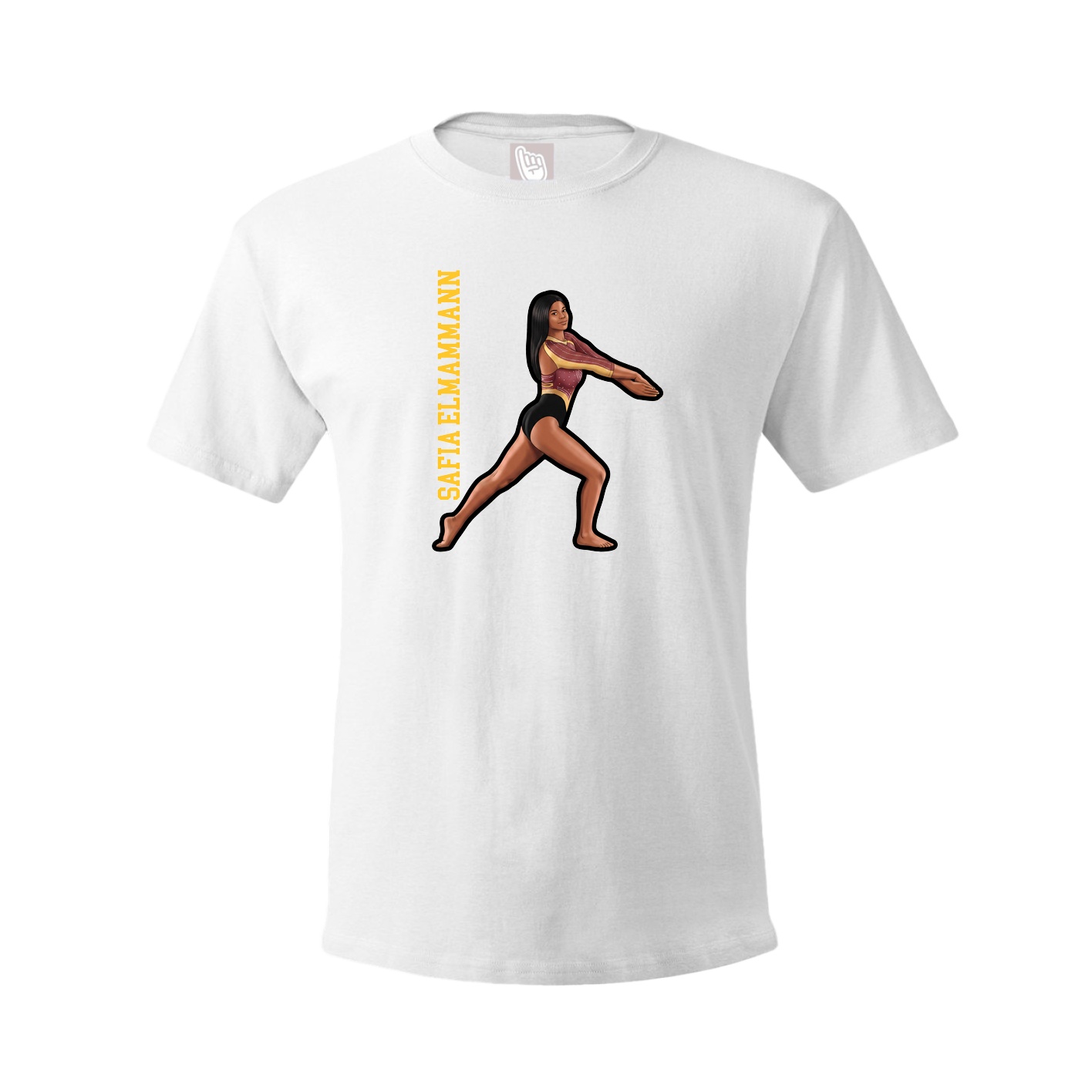 Tee — Name Vertical in White
