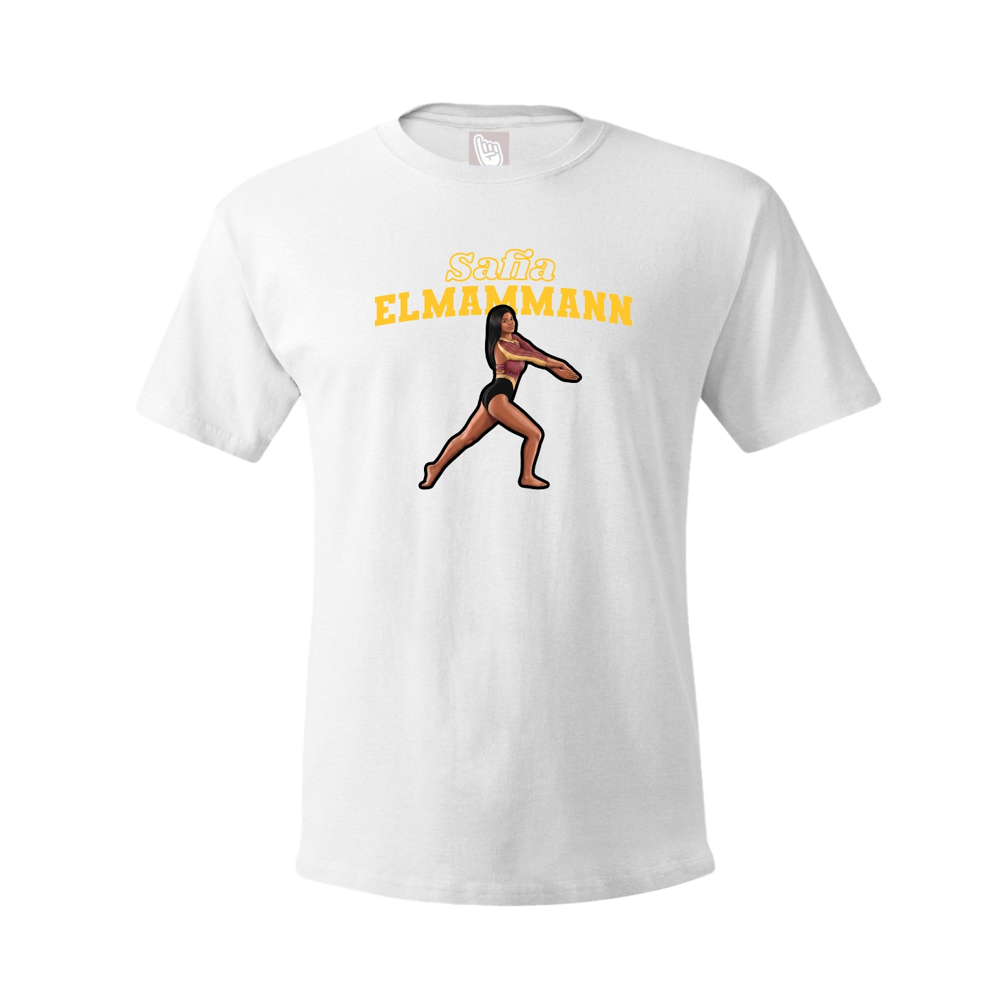Youth Tee — Name Arch in White