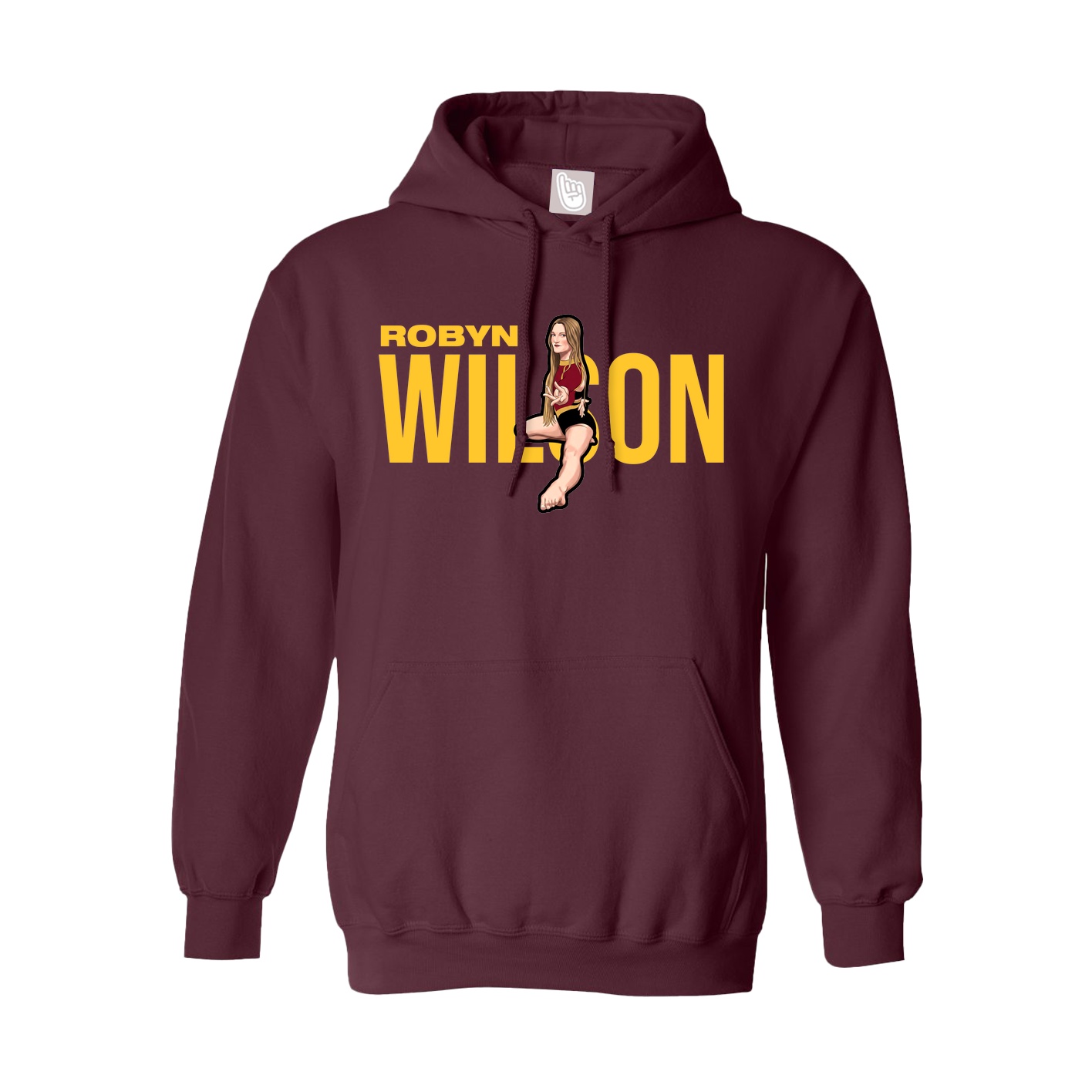 Hoodie — Player Name in Maroon