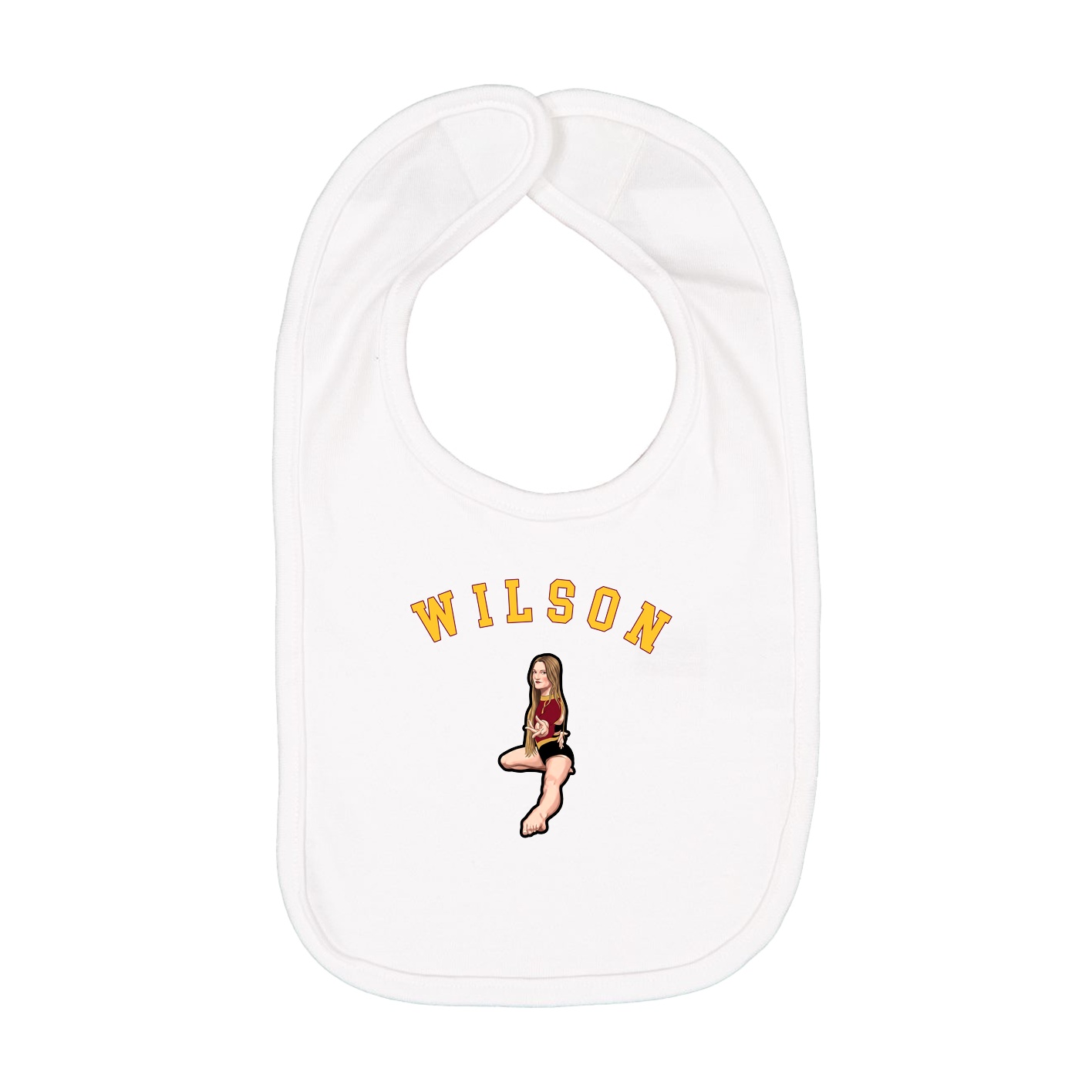 Infant Bib — Shirsey Arch in White