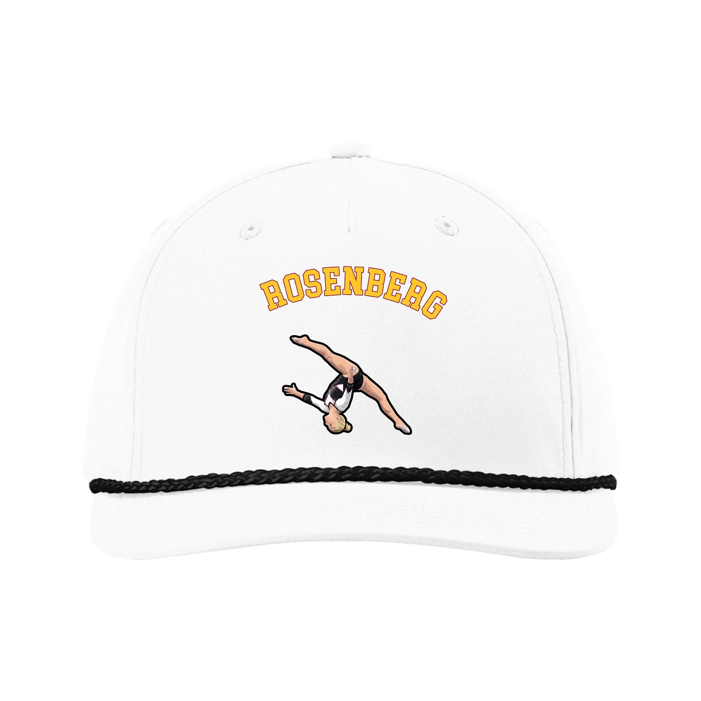 Five-Panel Classic Rope Cap — Shirsey Arch in White
