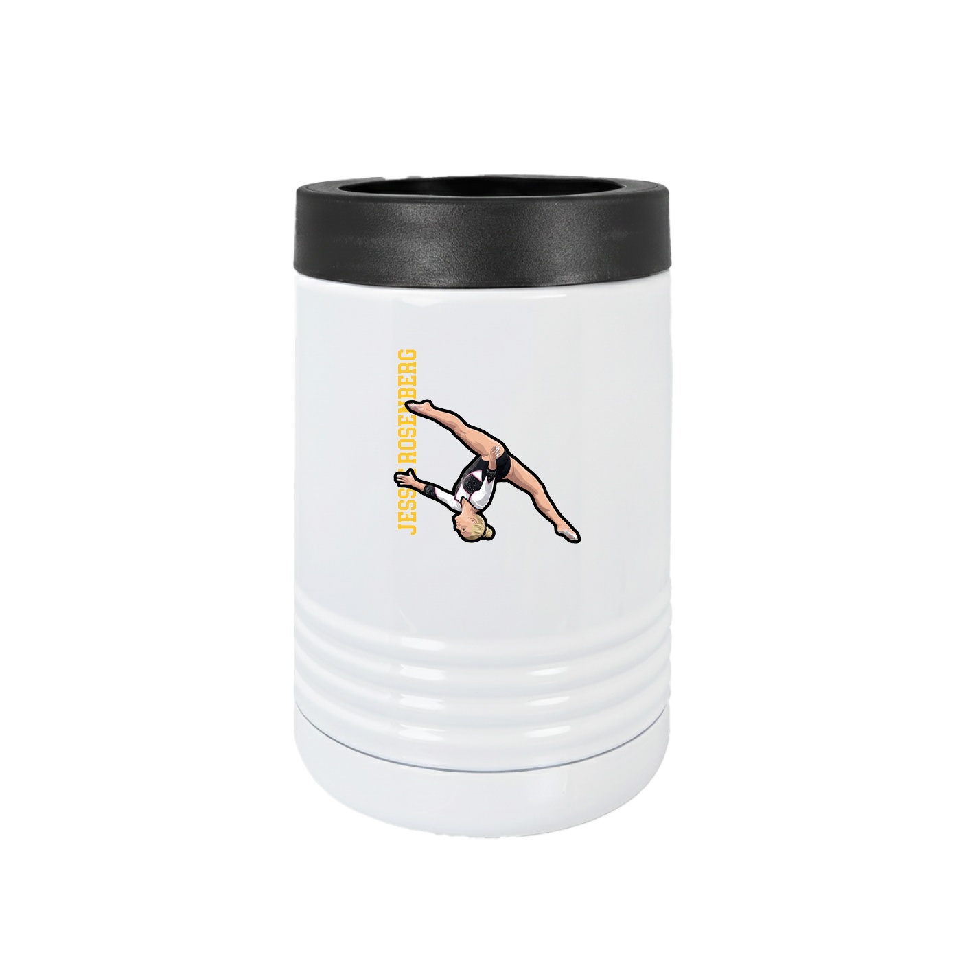 Beverage Holder — Name Vertical in White