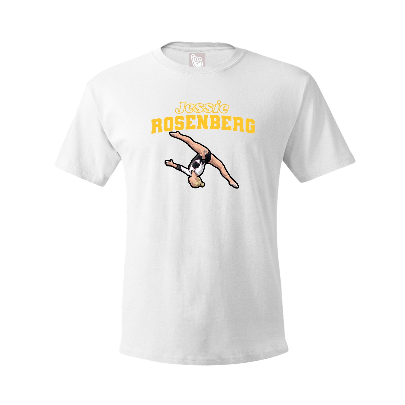 Youth Tee — Name Arch in White