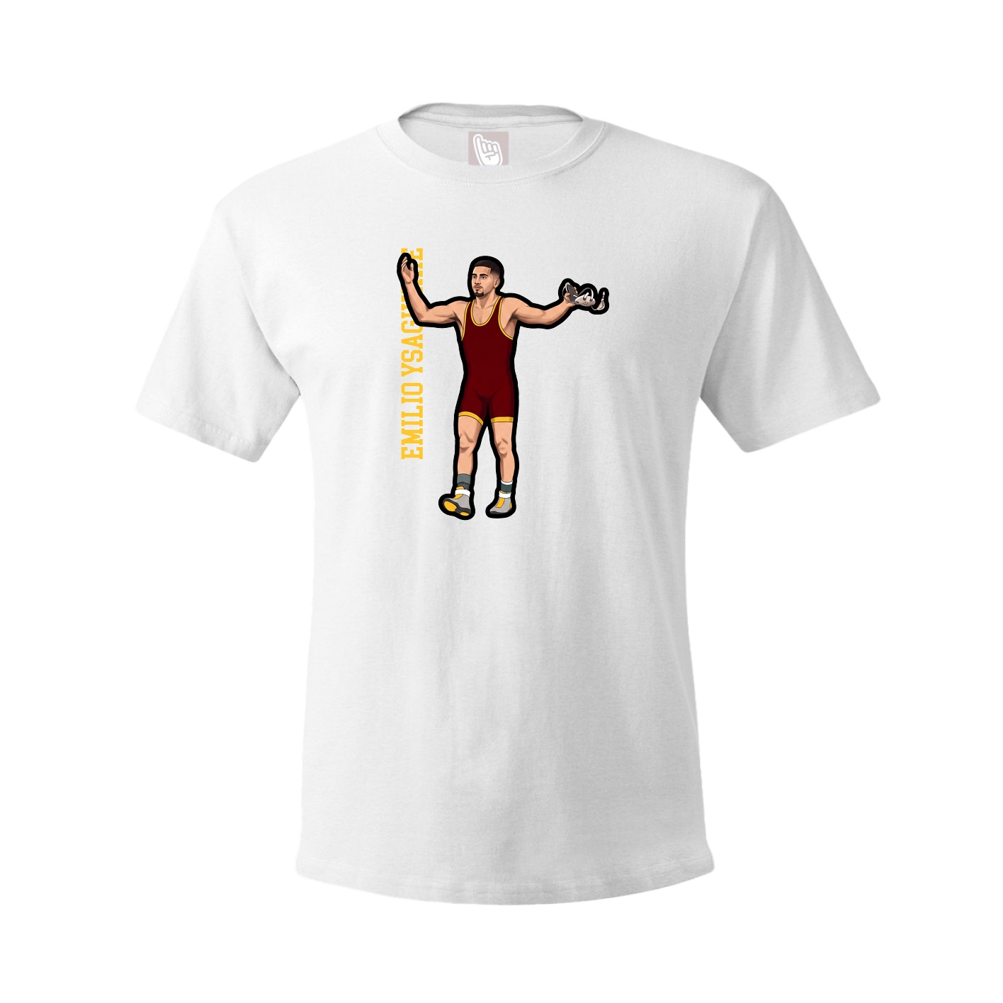 Youth Tee — Name Vertical in White