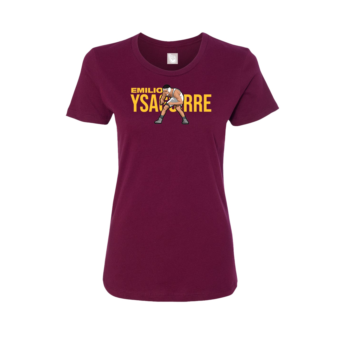 Womens Tee — Player Name in Maroon