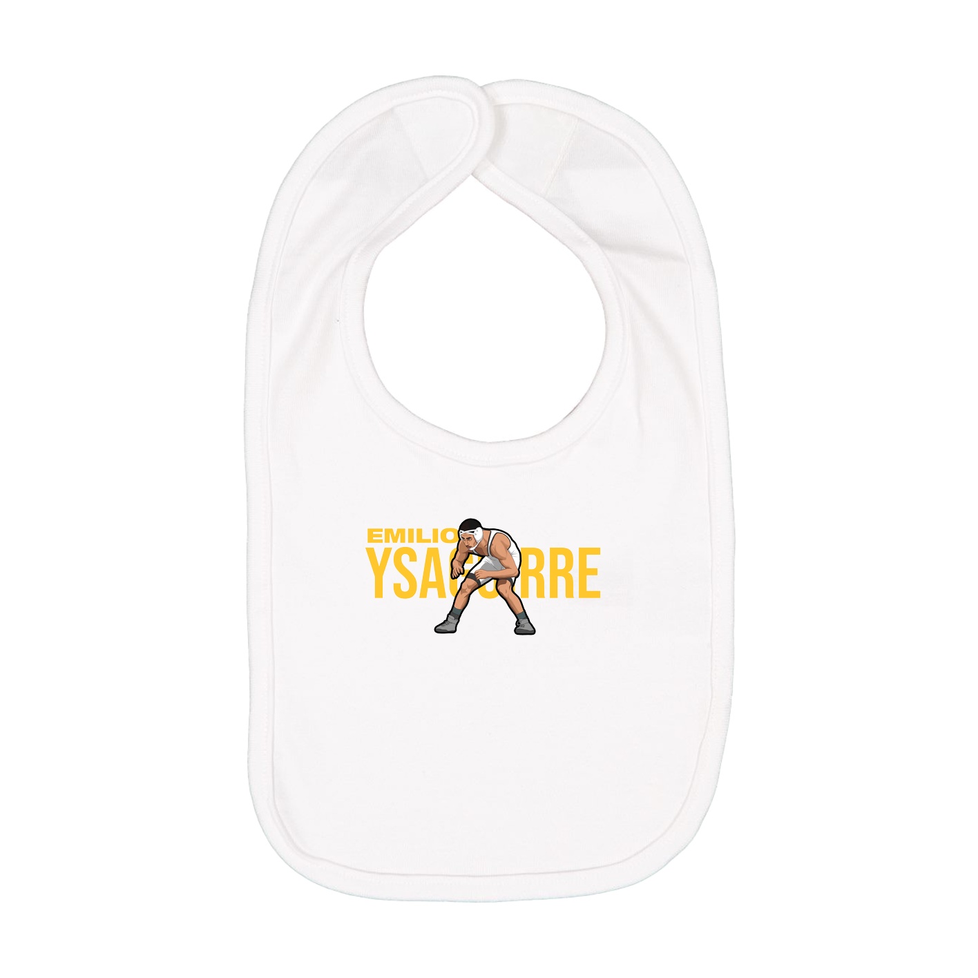 Infant Bib — Player Name in White