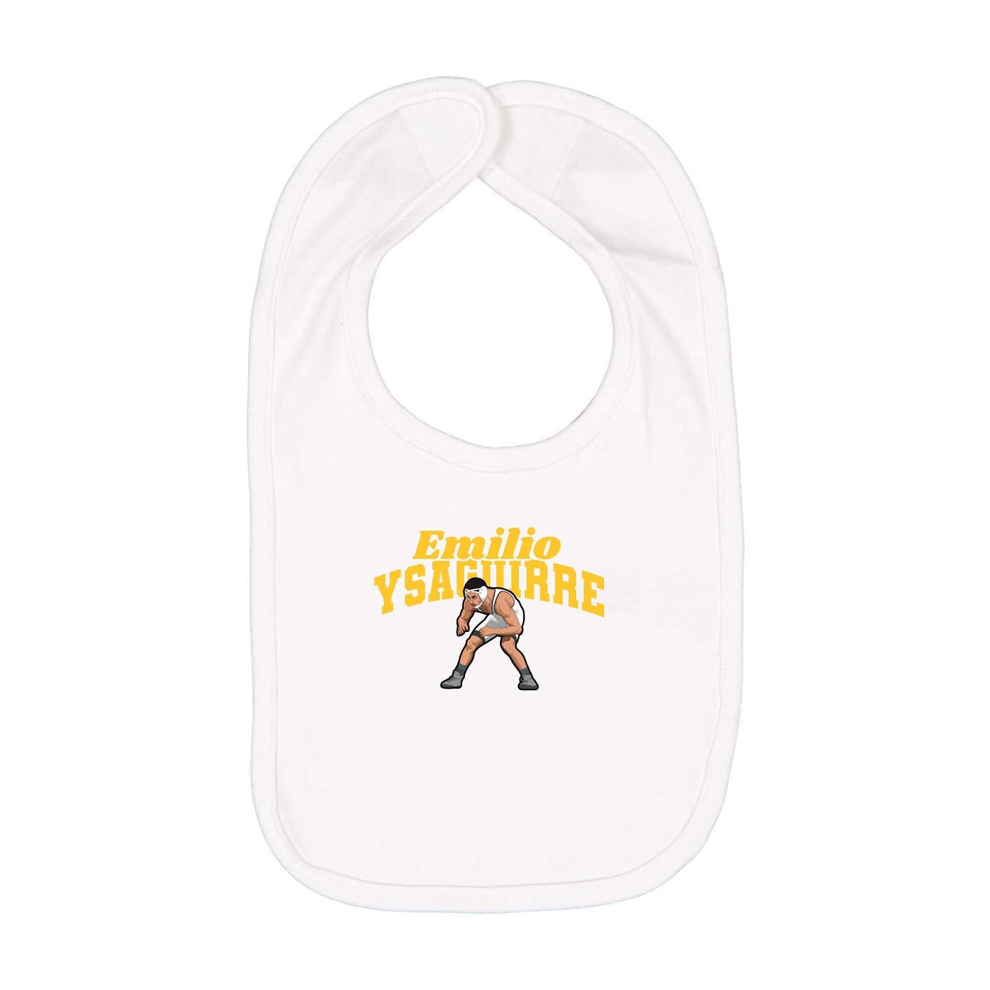 Infant Bib — Signature Arch in White