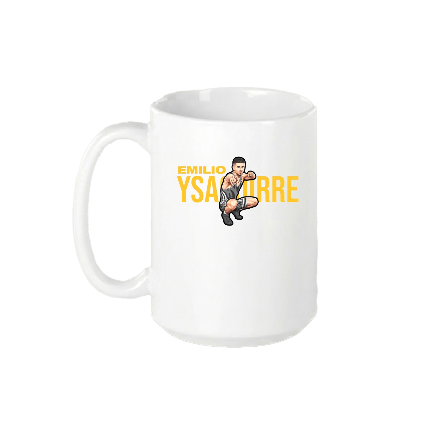 15oz Coffee Mug — Player Name in White