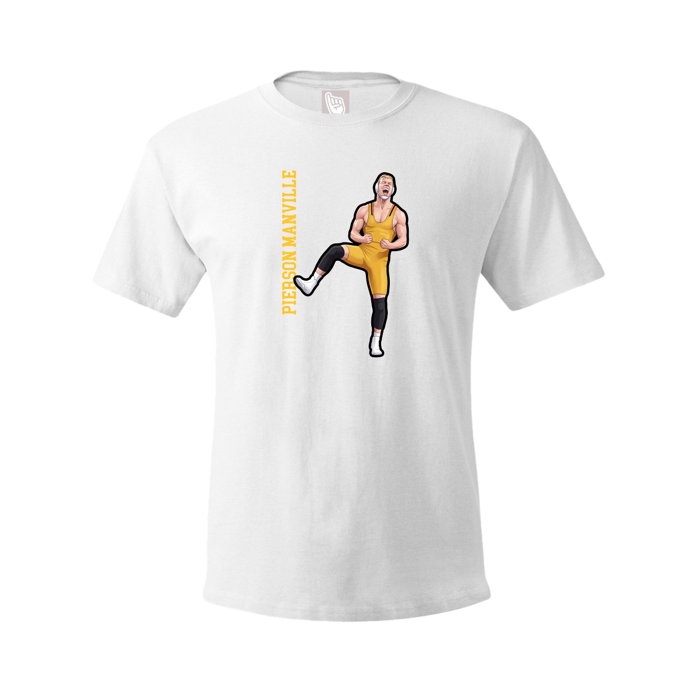 Tee — Name Vertical in White